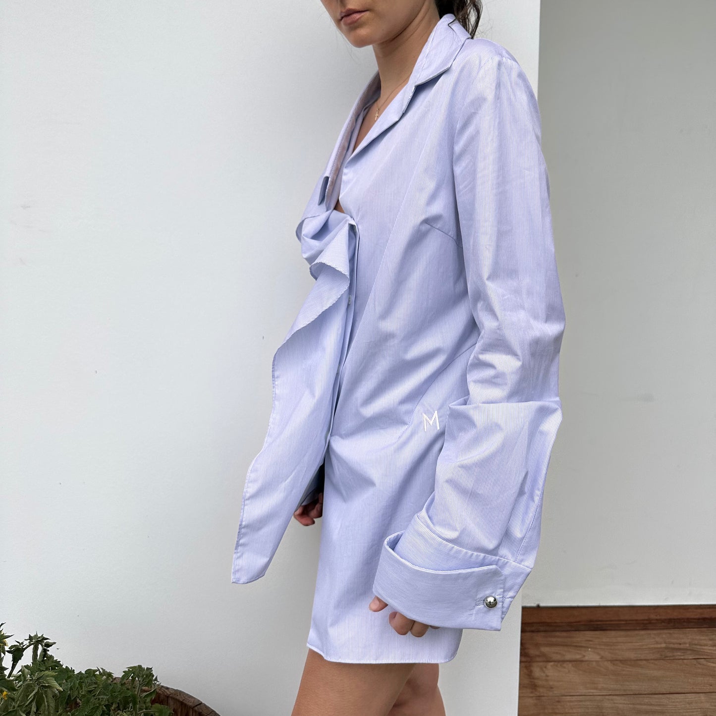 Light Blue Asymmetrical Shirt - M