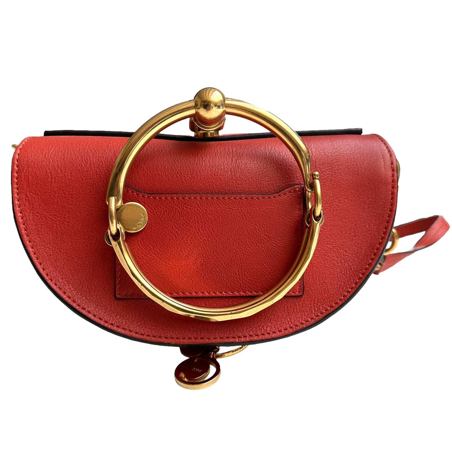 Nile Orange Leather Bracelet Bag