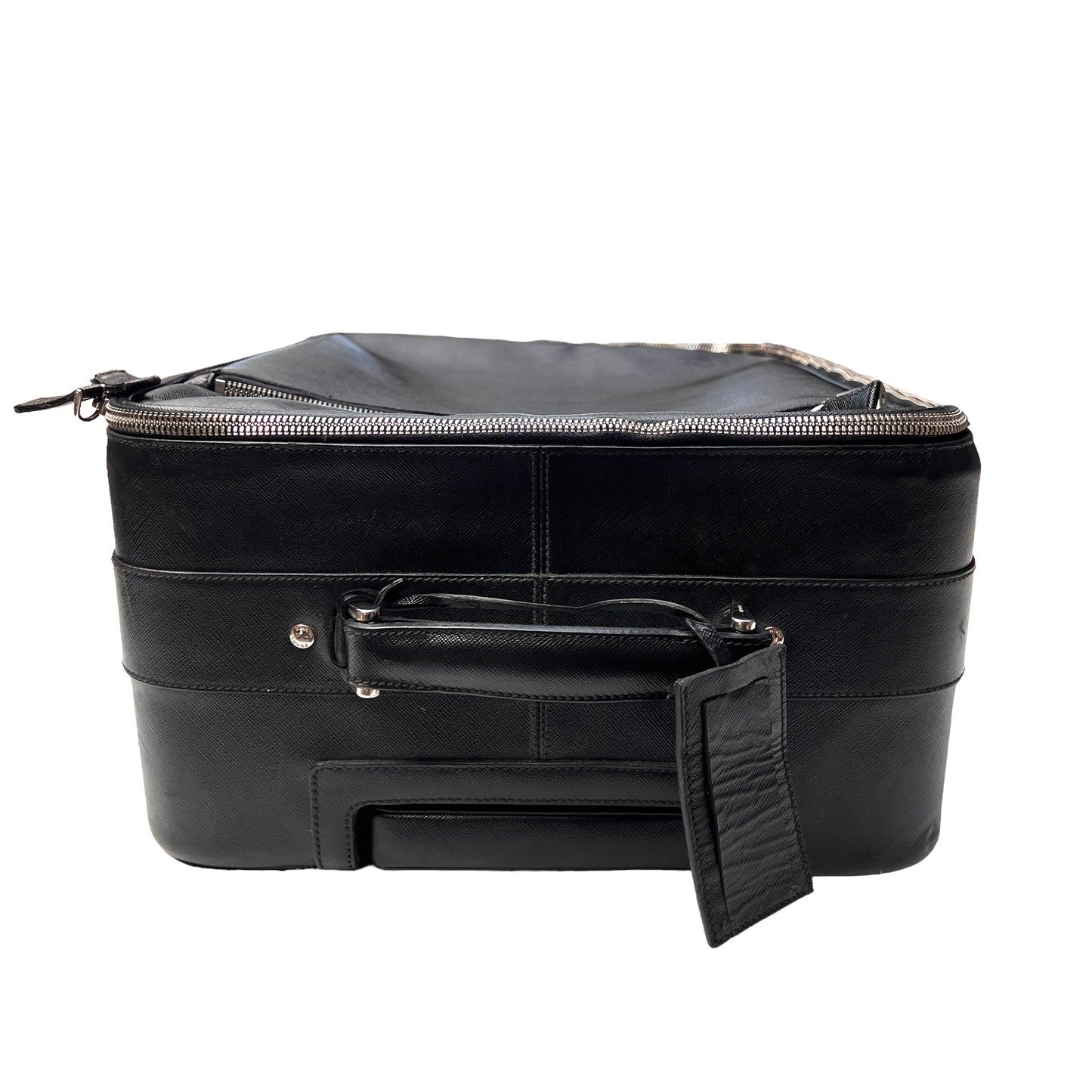 Black Saffiano Leather Suitcase