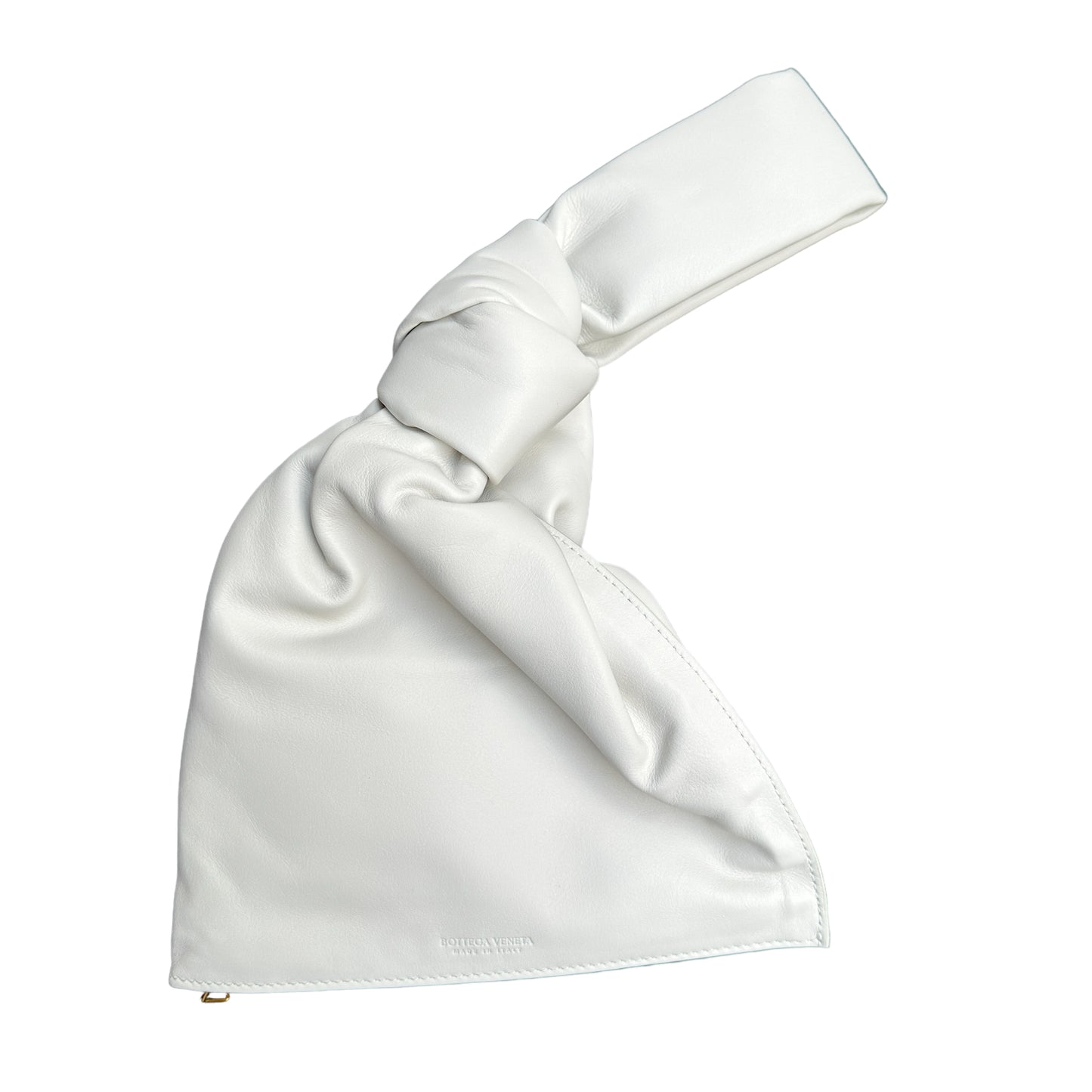 White Leather Small Twist Bag
