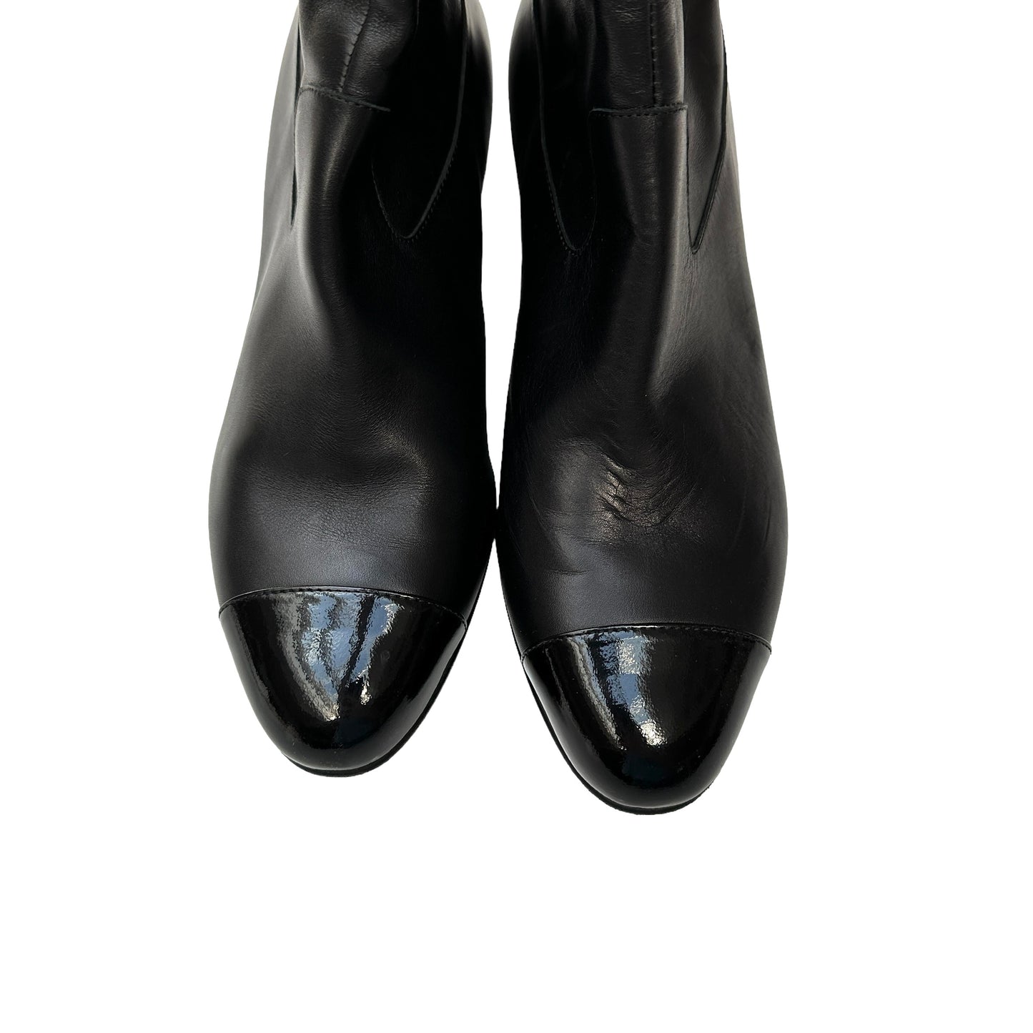 Black Tall Buckles Boots - 10