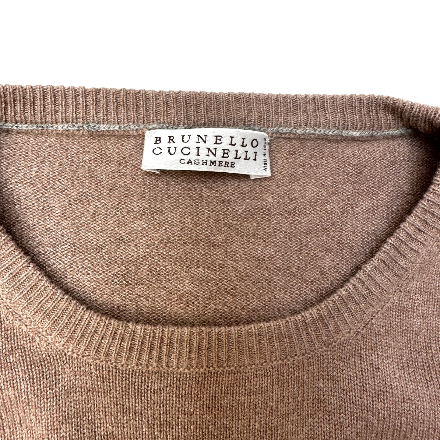 Beige Cashmere Sweater - L