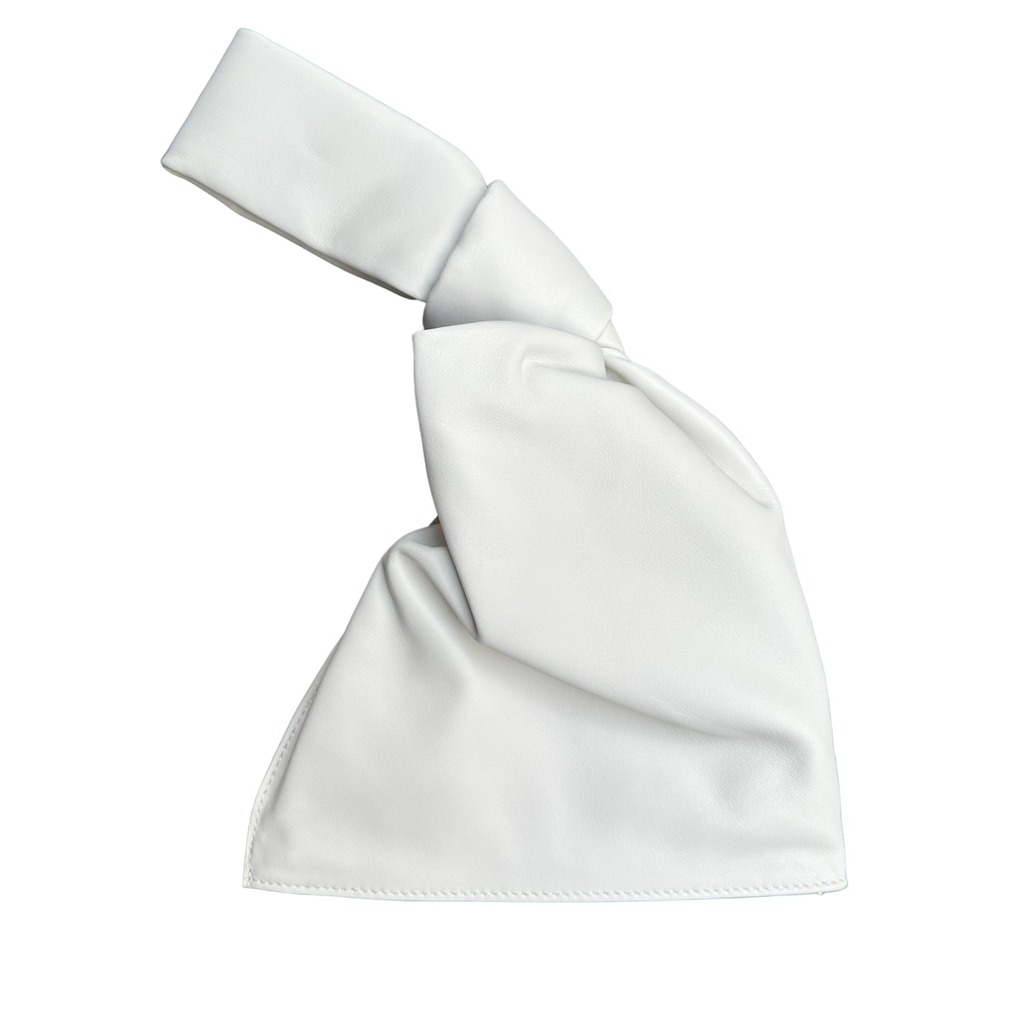 White Leather Small Twist Bag