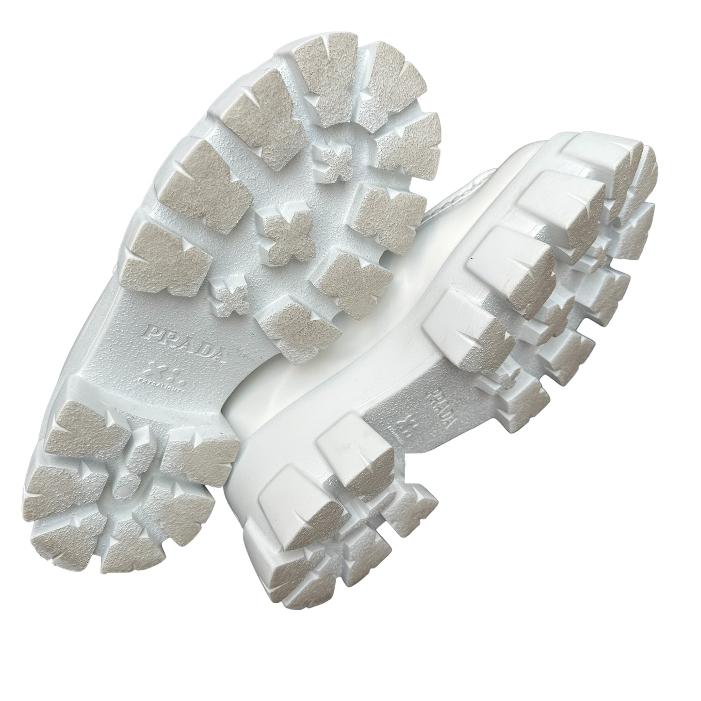 White Prada Chunky Loafers - 6.5o