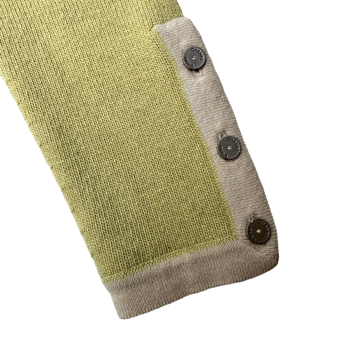 Light Green Cashmere Cardigan - M