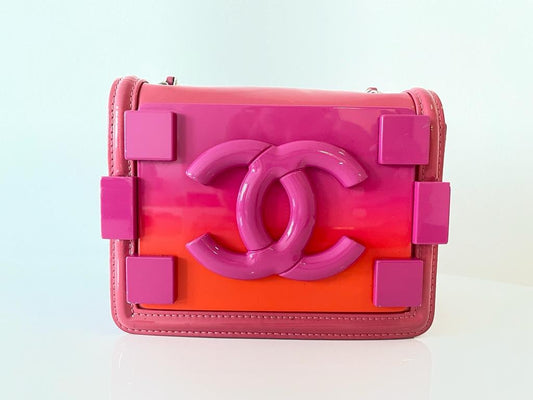 Pink Patent Leather Mini Flap Bag