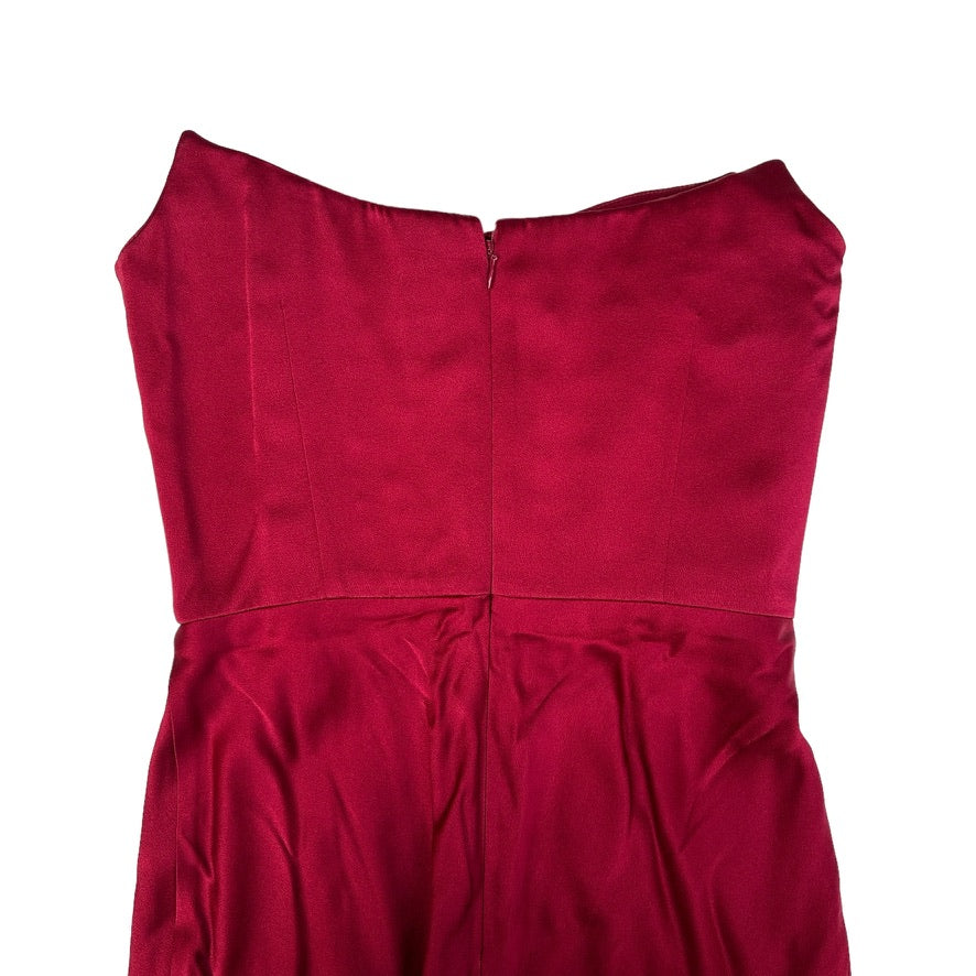 Red Silk Gown - M