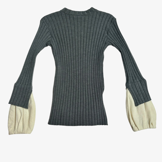 Grey Wool Sweater - S