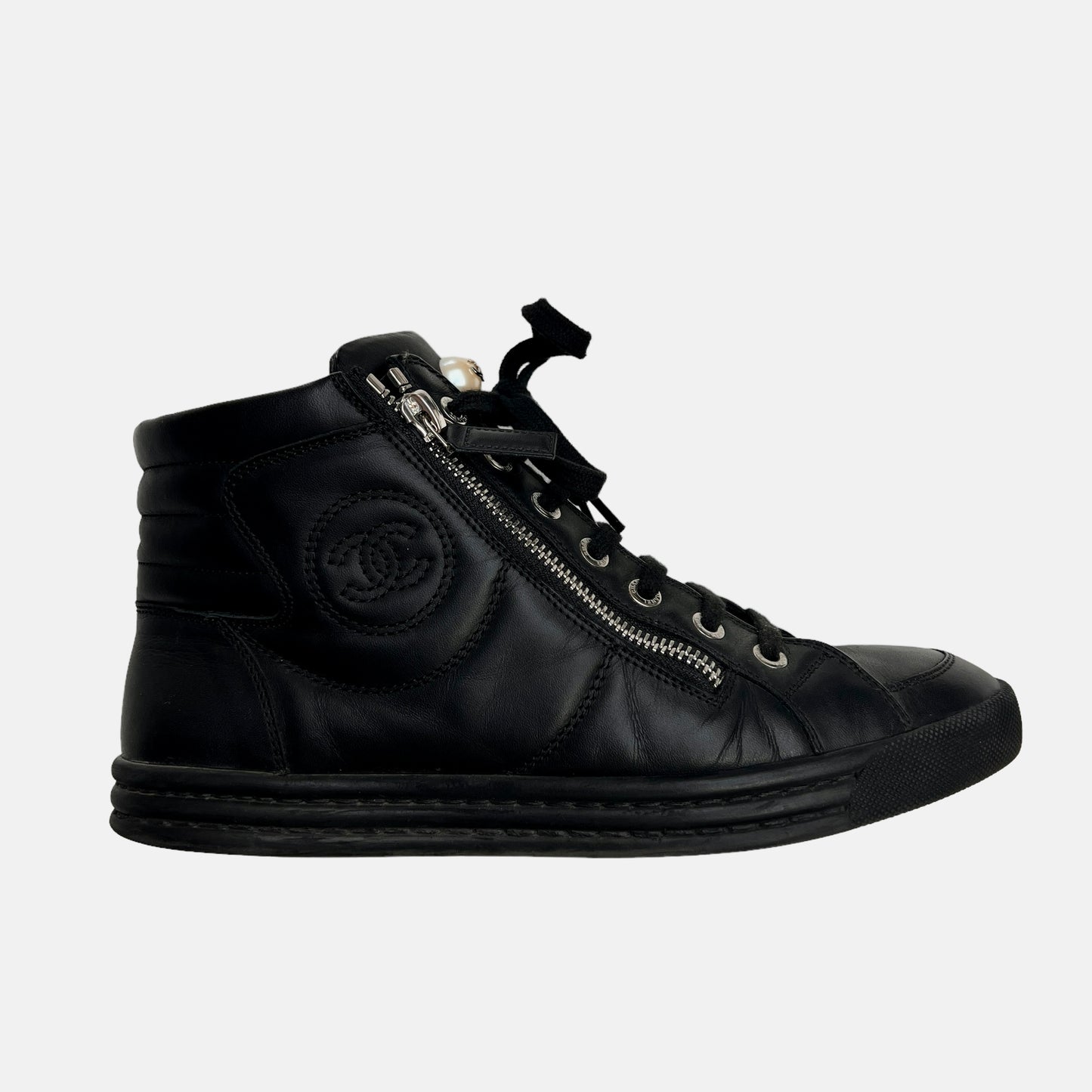 Black High Top Sneakers - 7