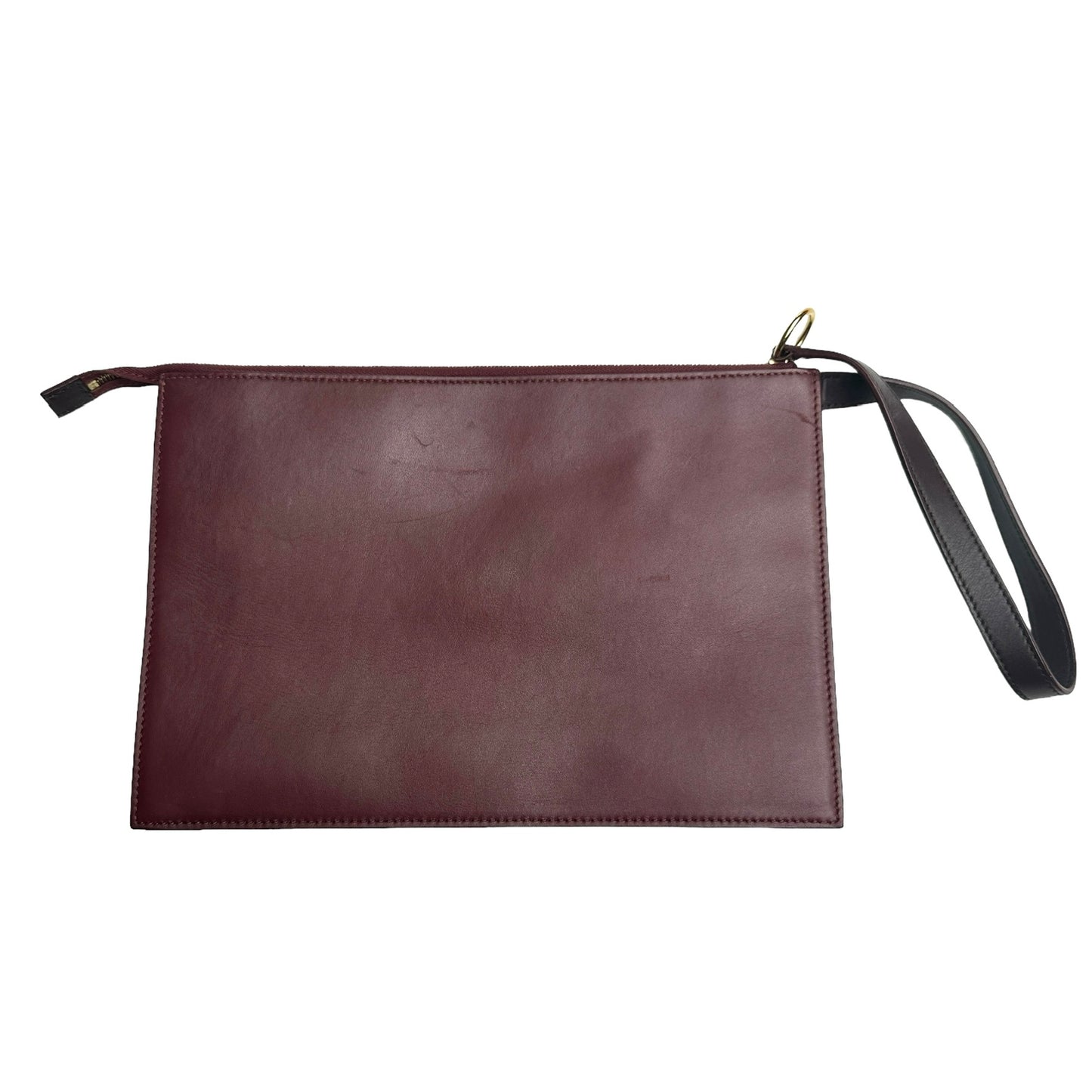 Burgundy Leather Clutch