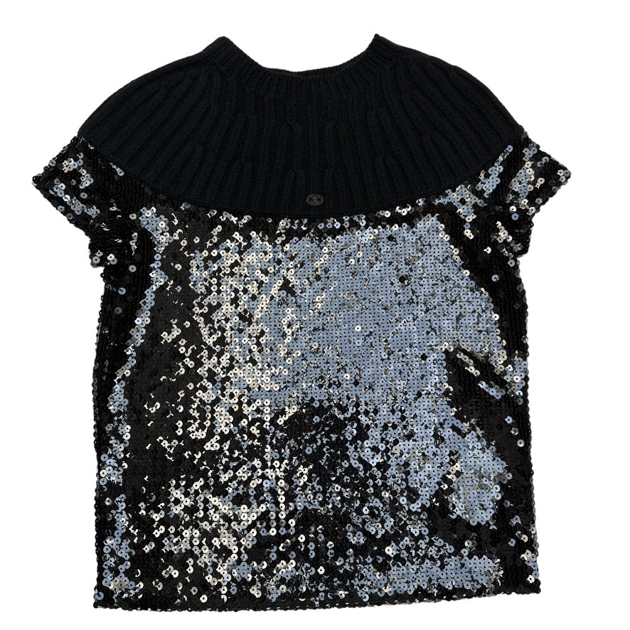 Sequins Black Top - M
