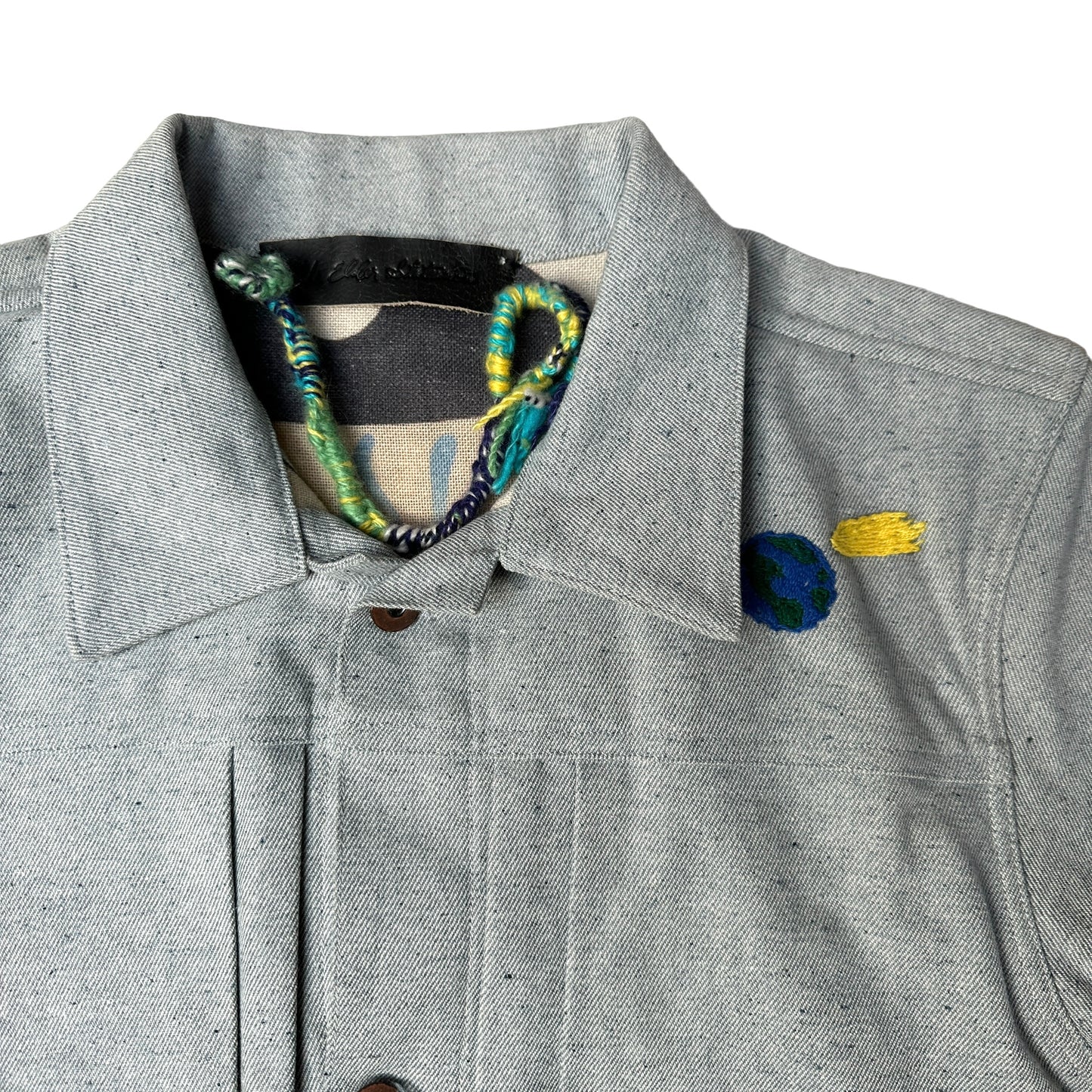 Grey Denim Jacket - M