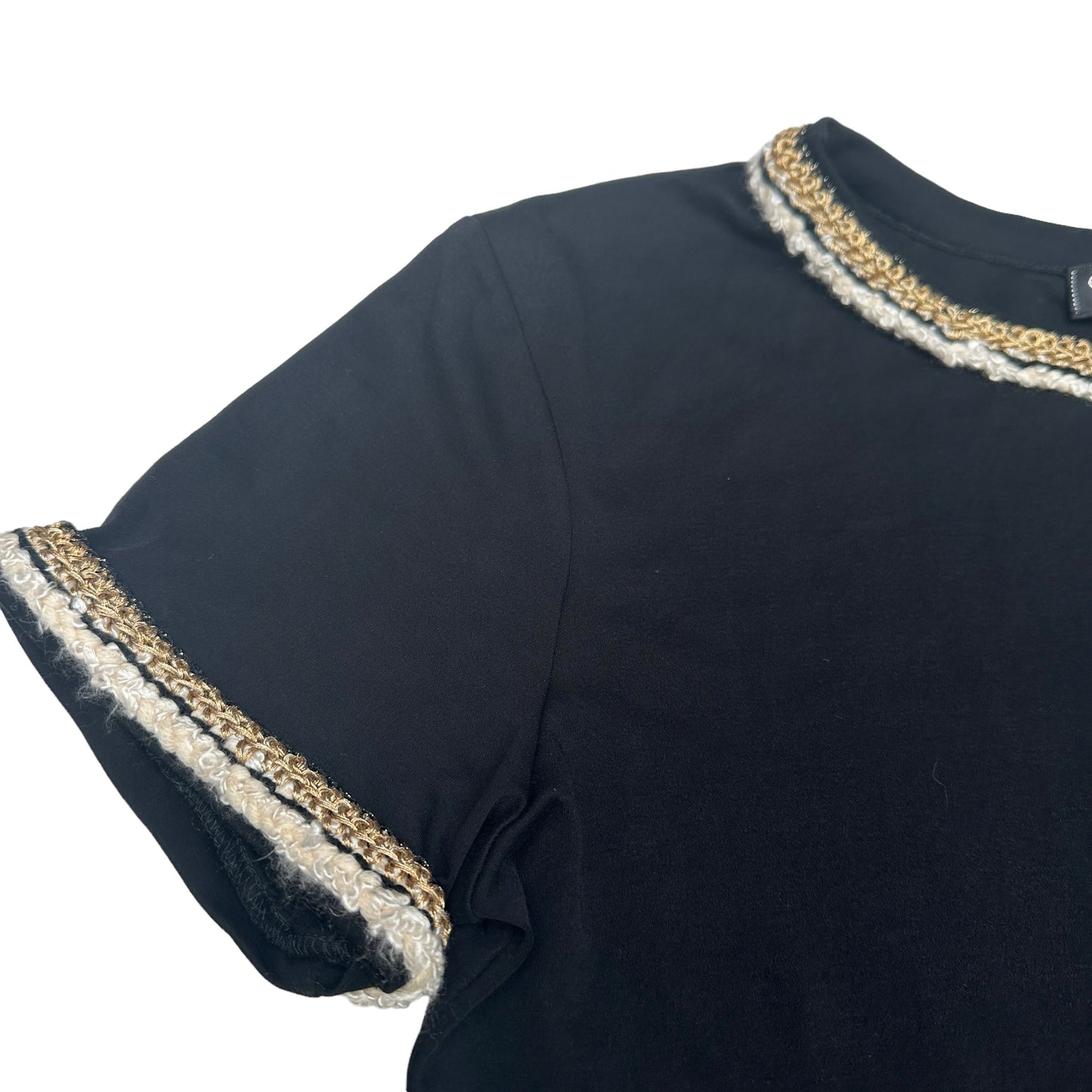 Tweed Trim T-shirt - S