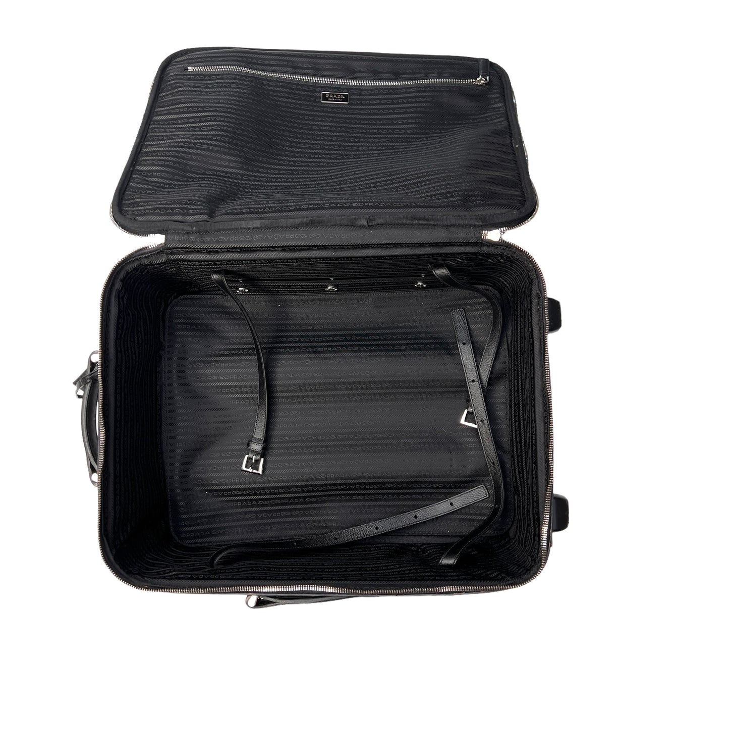 Black Saffiano Leather Suitcase