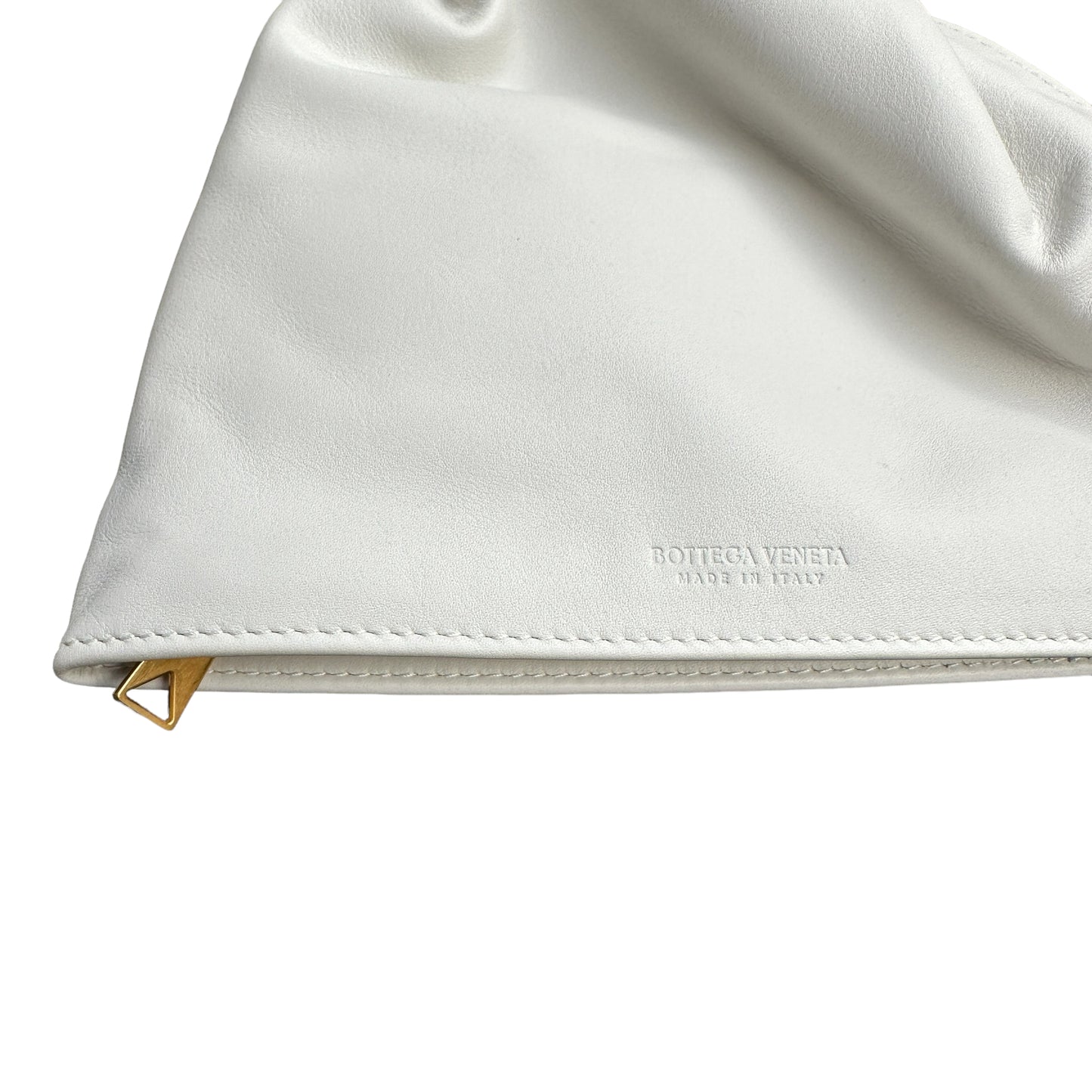 White Leather Small Twist Bag