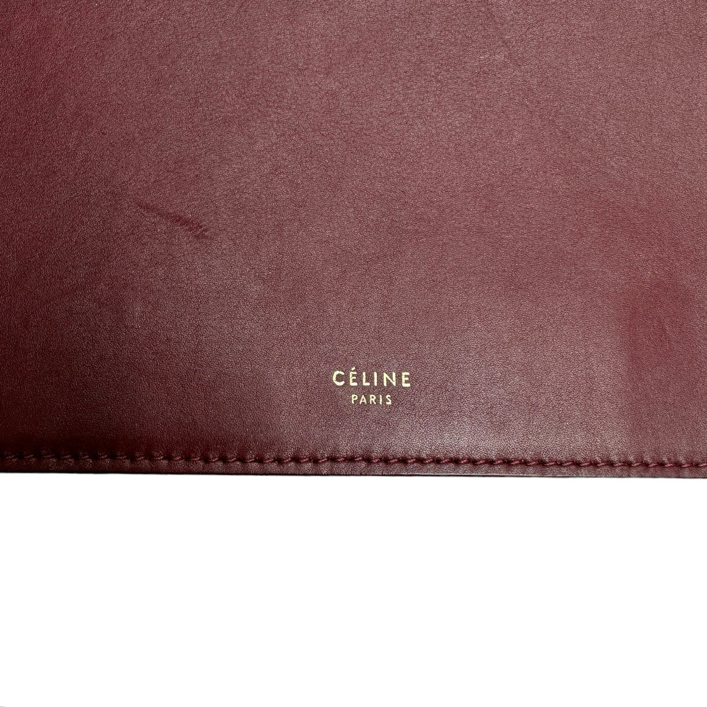 Burgundy Leather Clutch