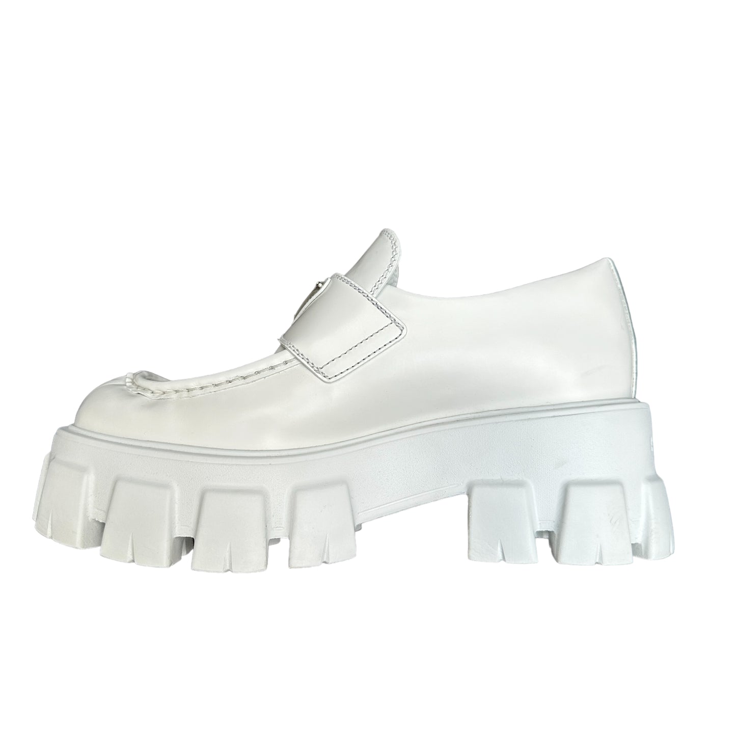 White Prada Chunky Loafers - 6.5o