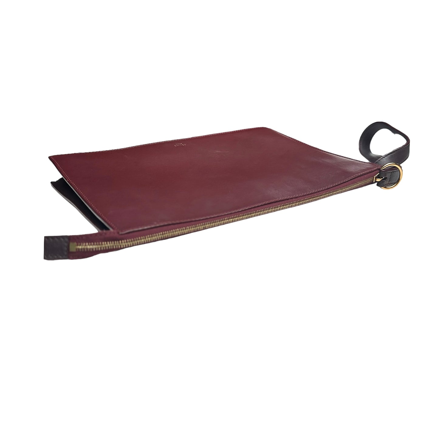 Burgundy Leather Clutch