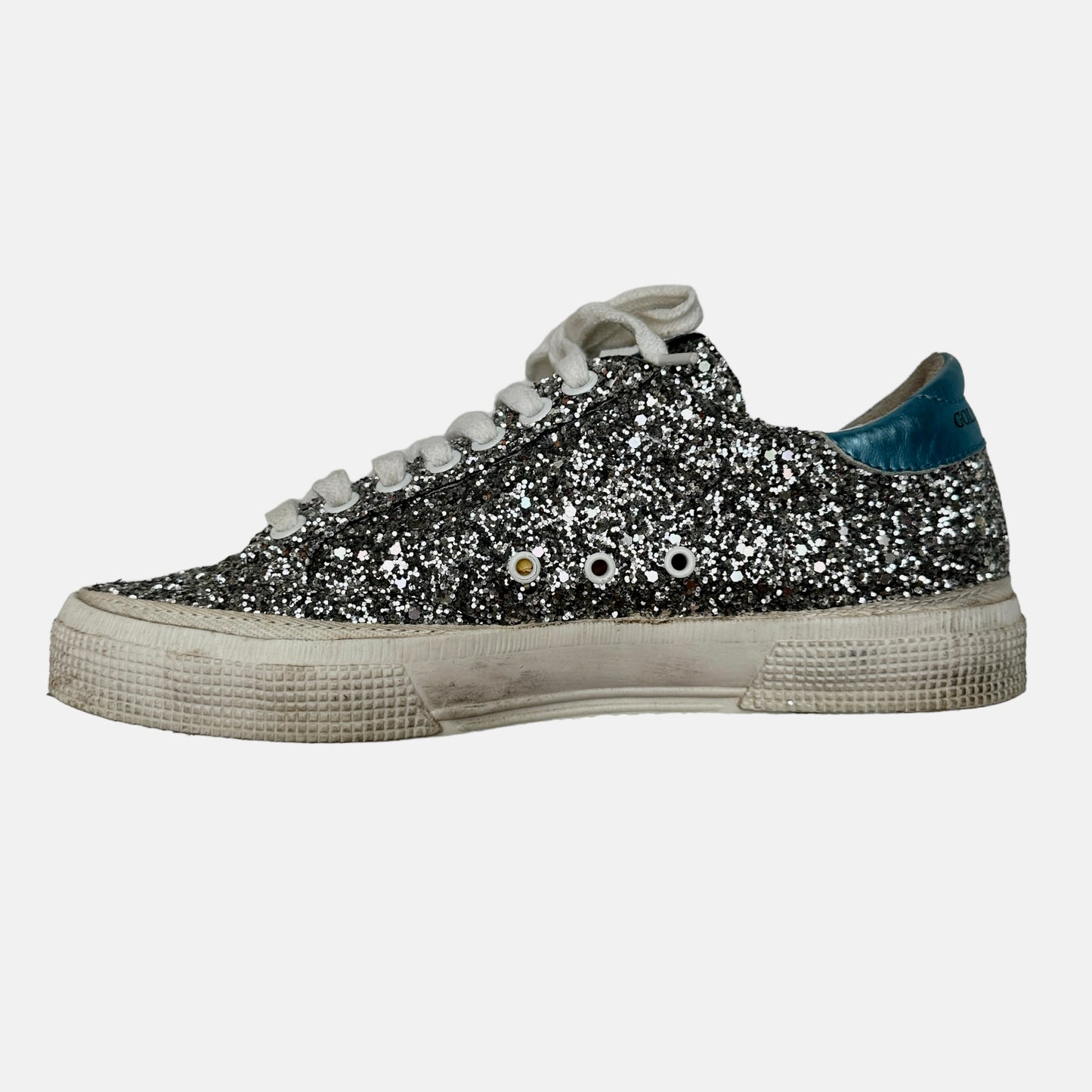 Silver Sparkly Sneakers - 7