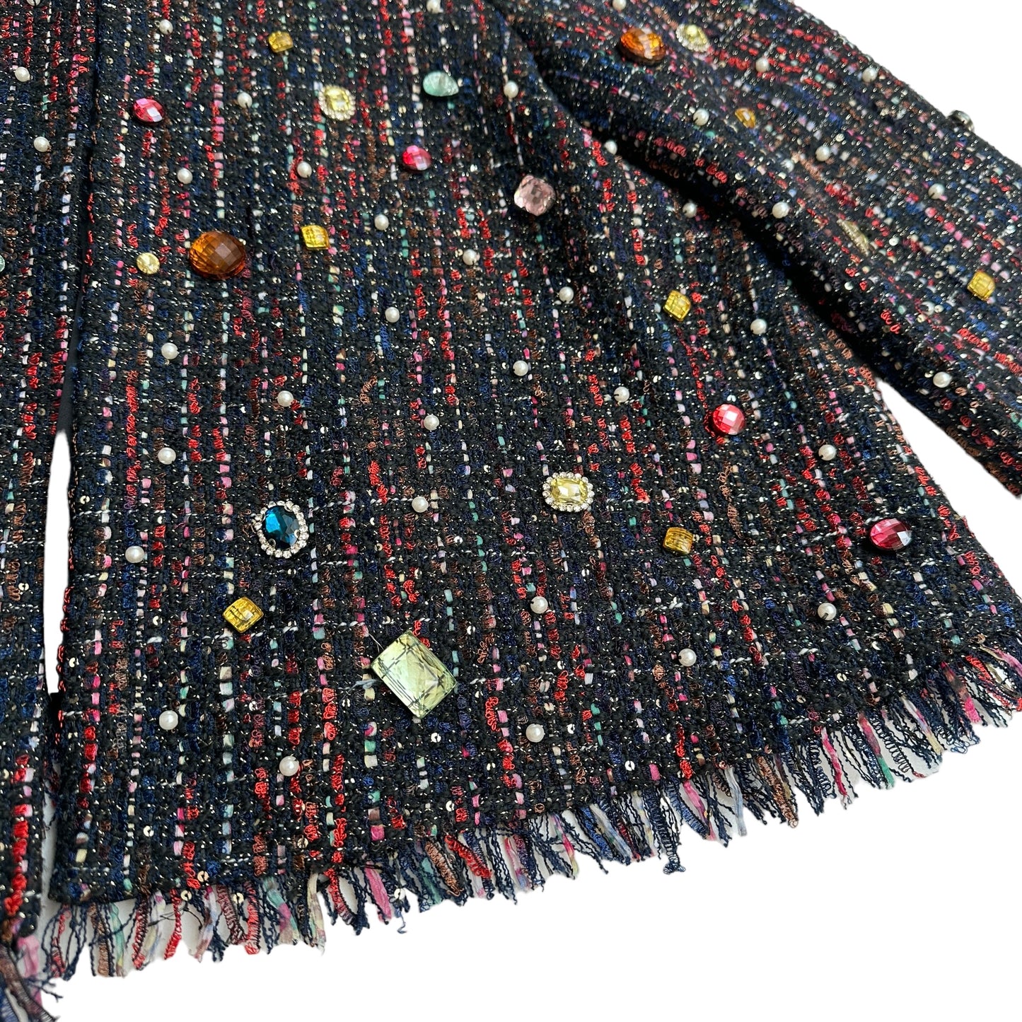 Rhinestones Tweed Blazer - L