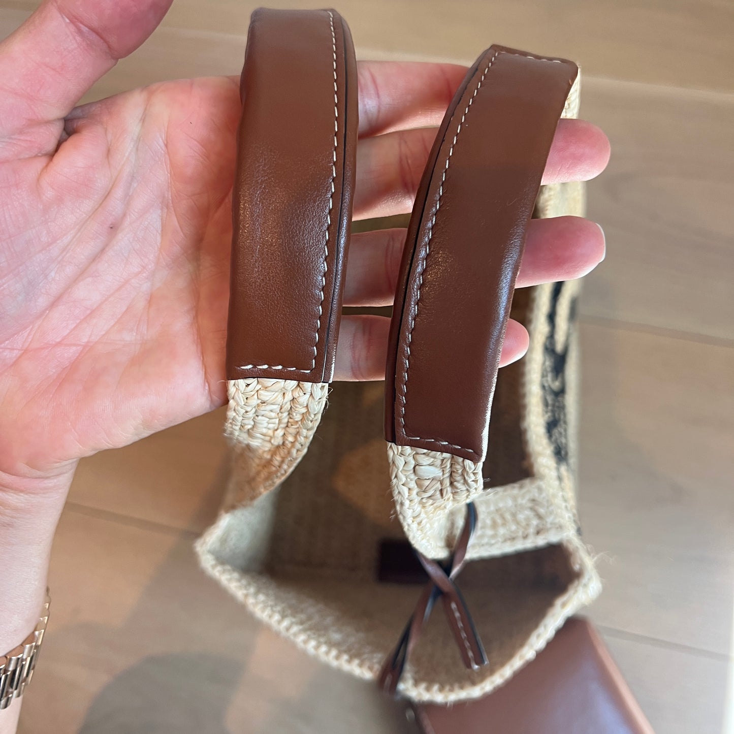 Celine 2022 Raffia Square Basket