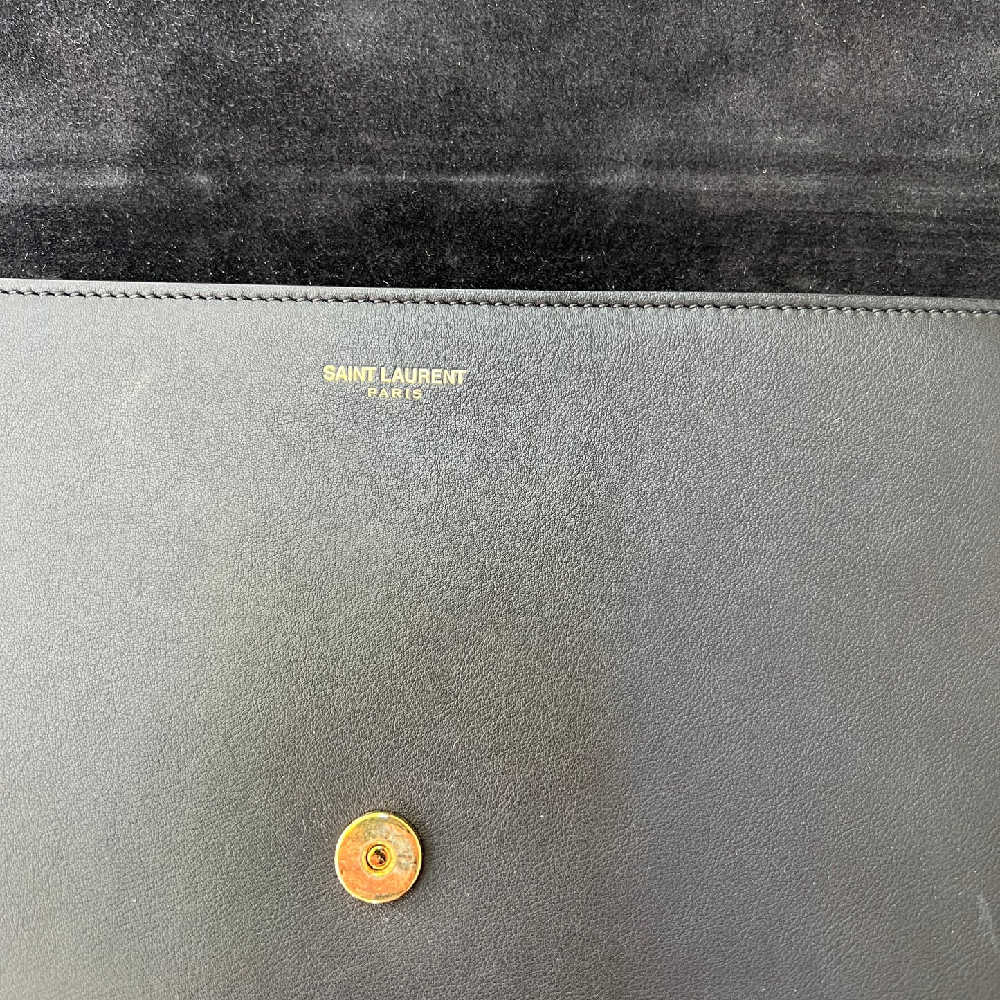 Black Leather Clutch