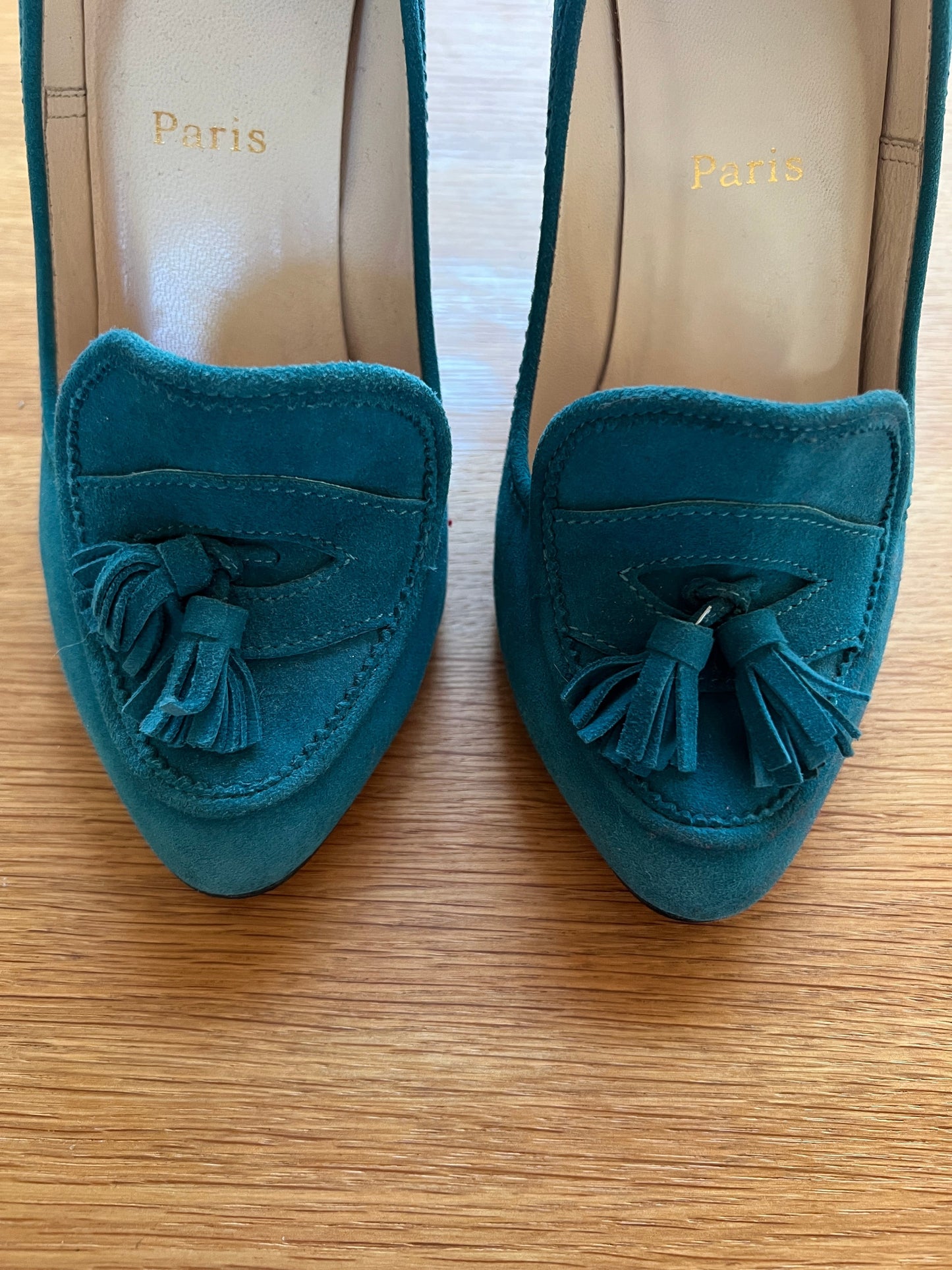 Blue Suede High Heels - 8.5