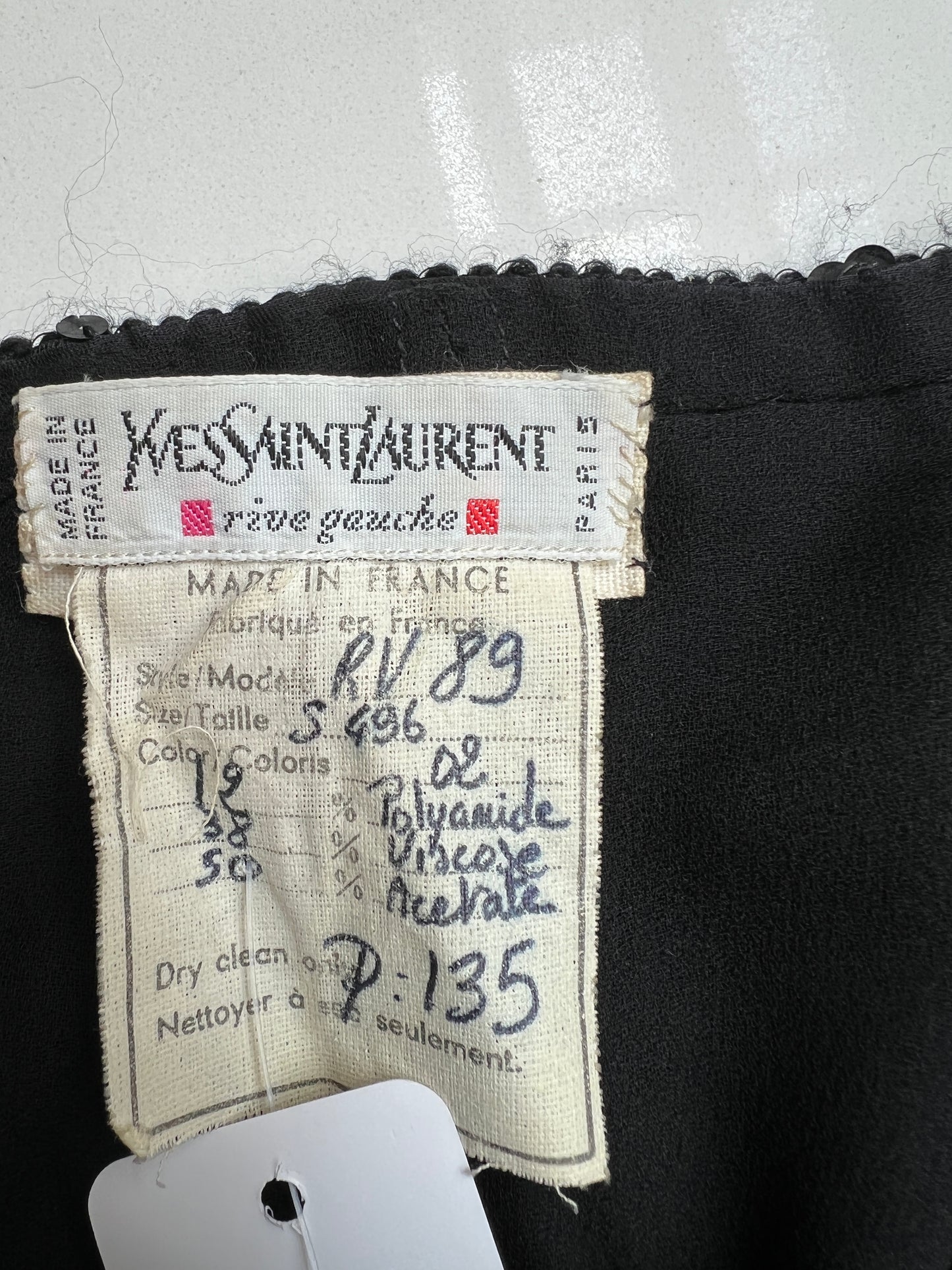 Vintage Black Dress with Sequins - S