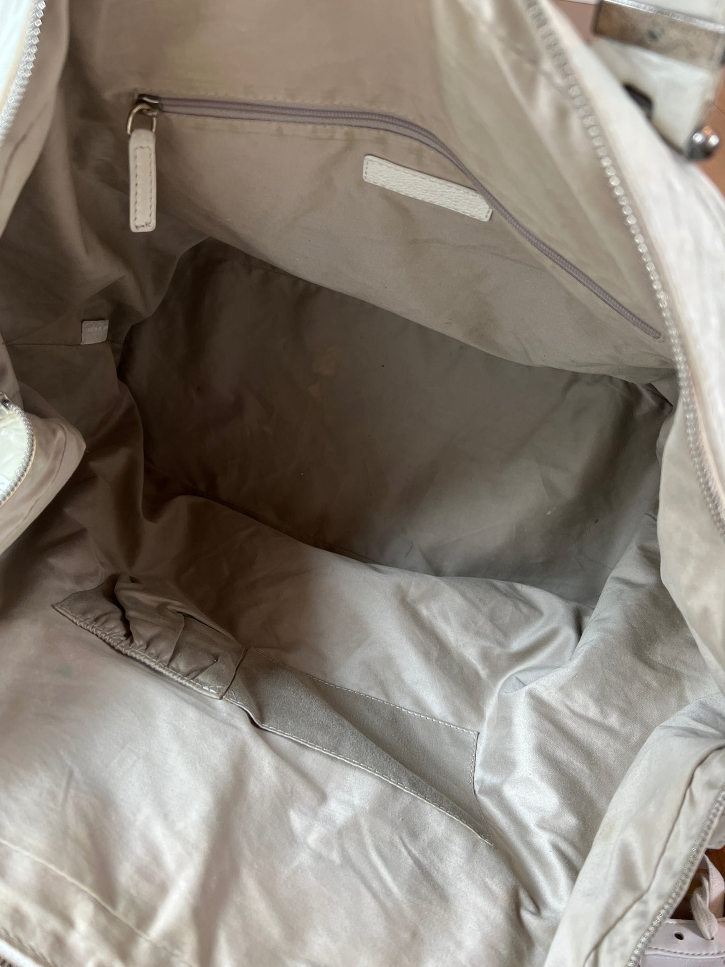 XL White Leather Nightingale Bag