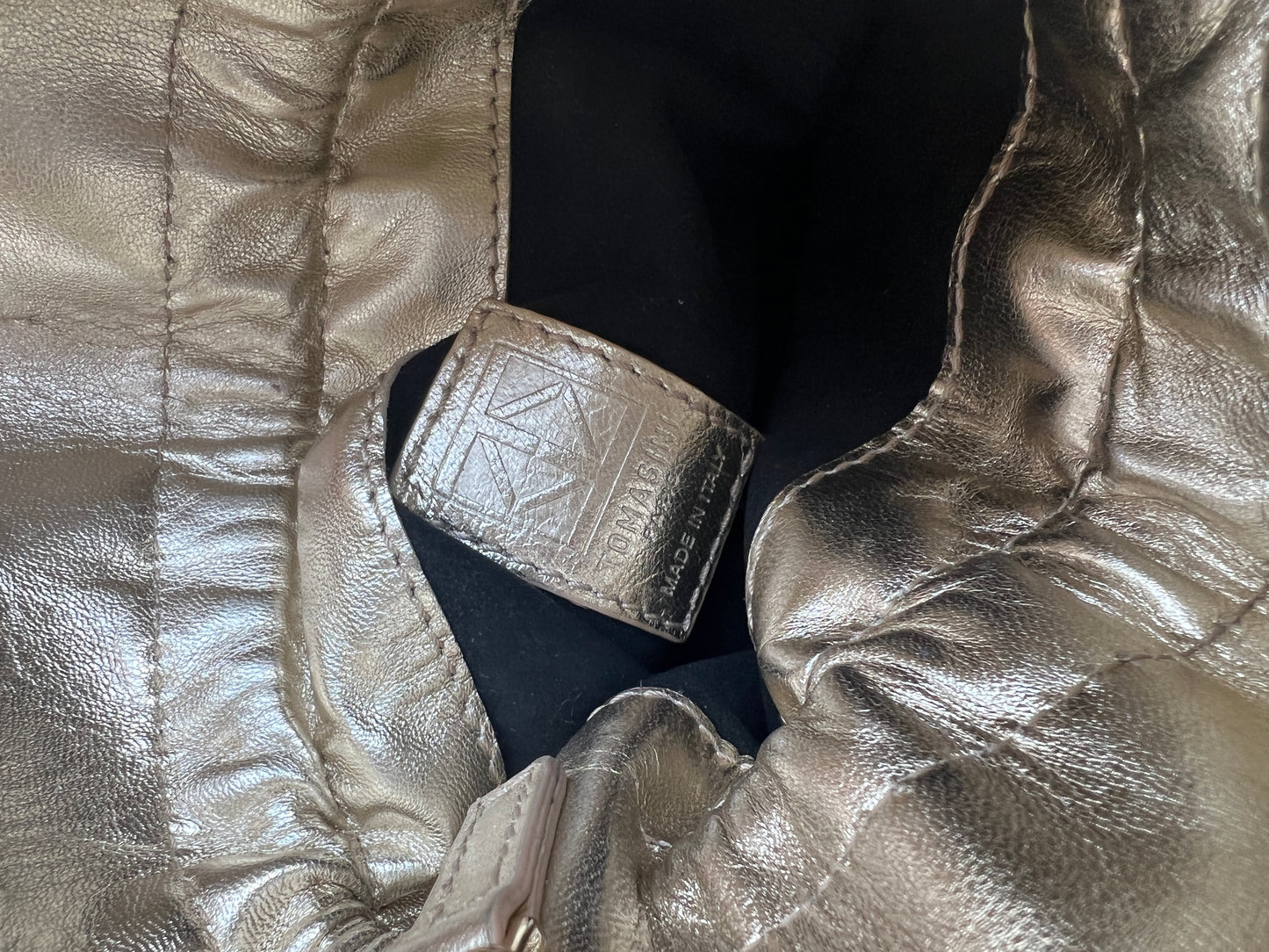 Gold Leather Bag