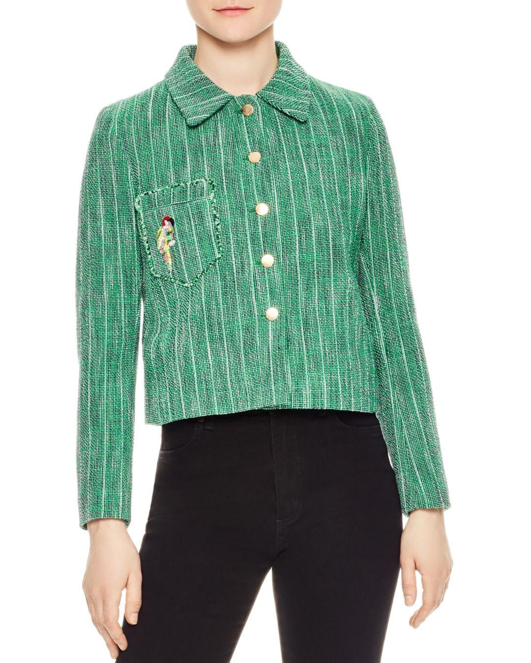 Green Tweed Jacket - S