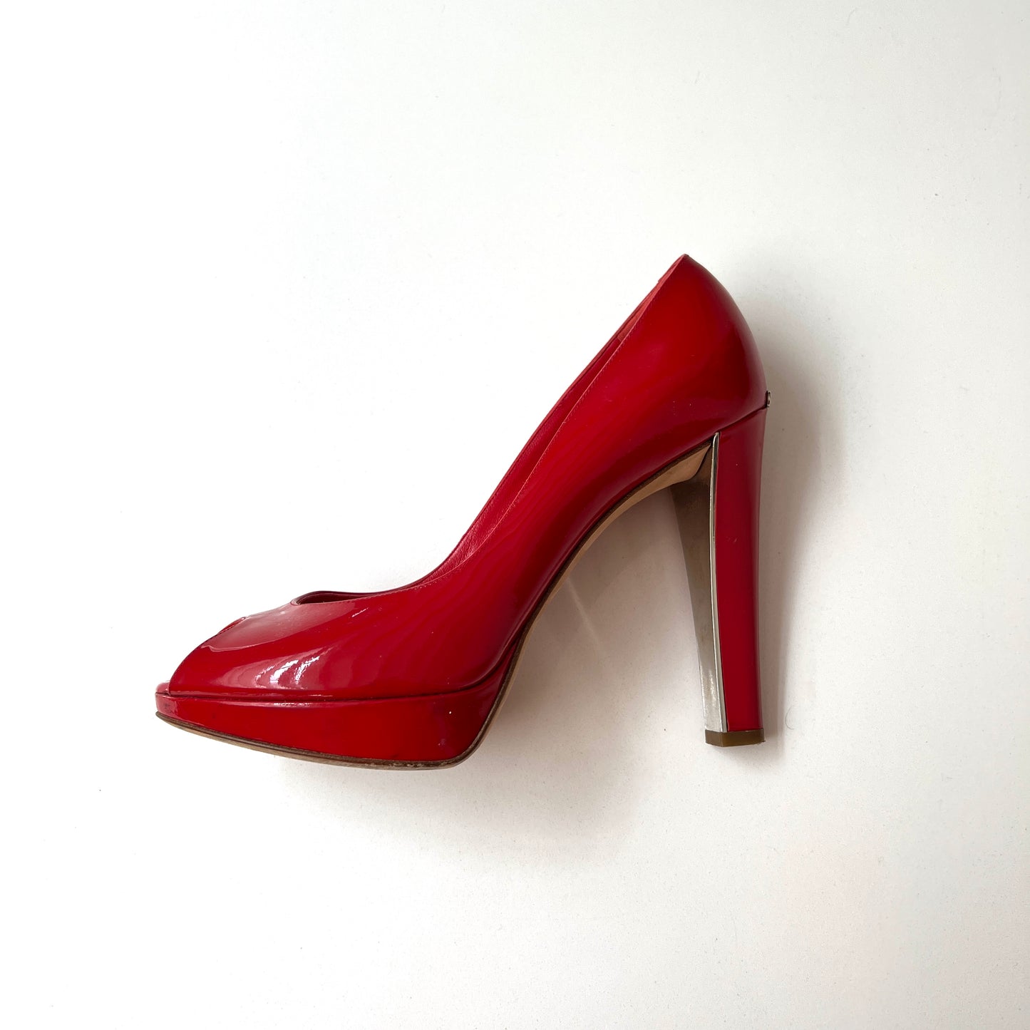 Red Patent Leather Heels - 7.5