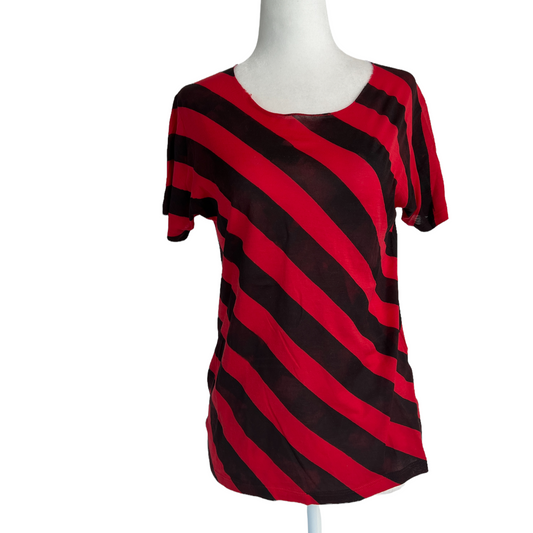 Black & Red Cotton Tshirt - XS