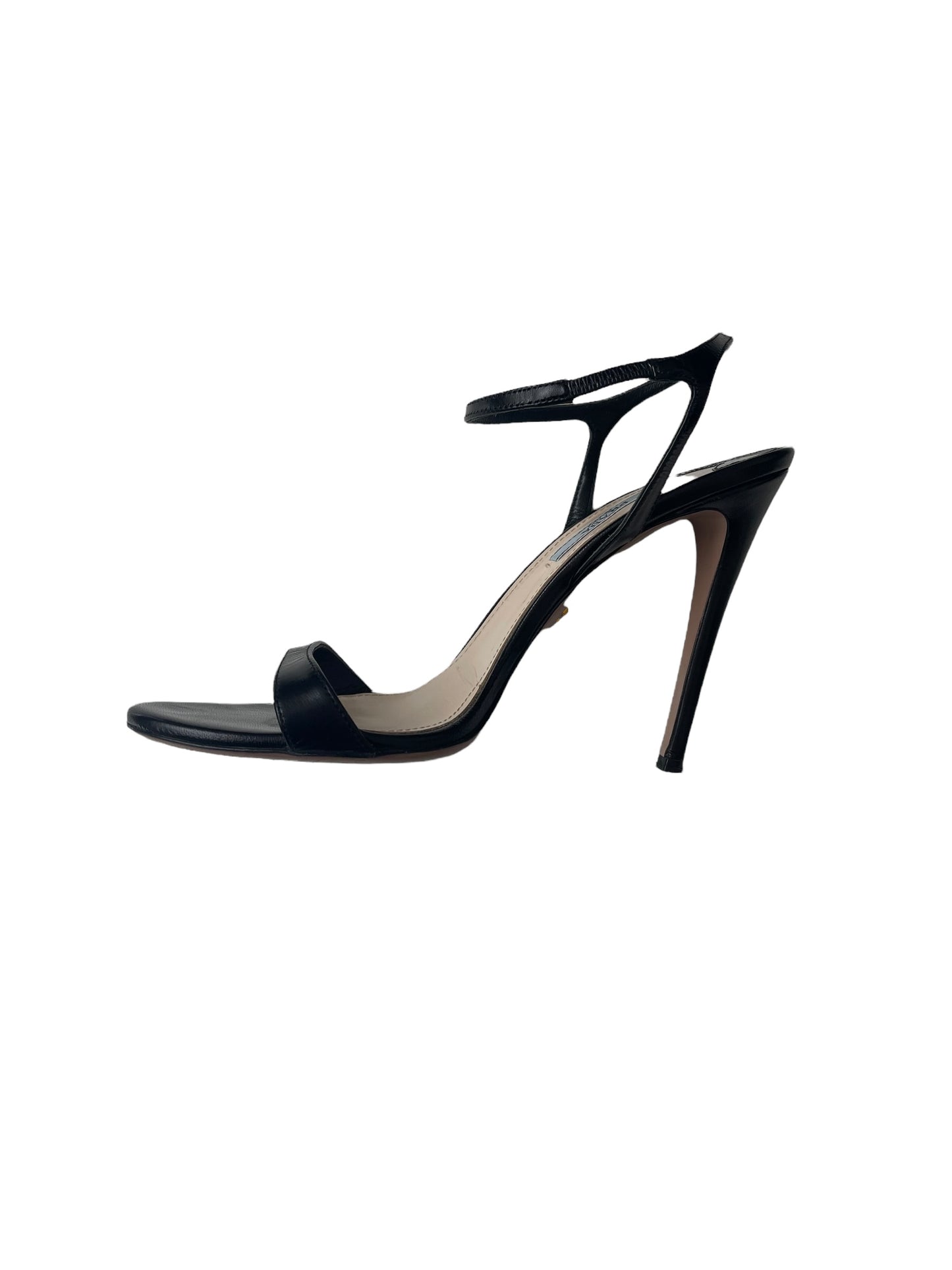 Black Leather Heels - 9