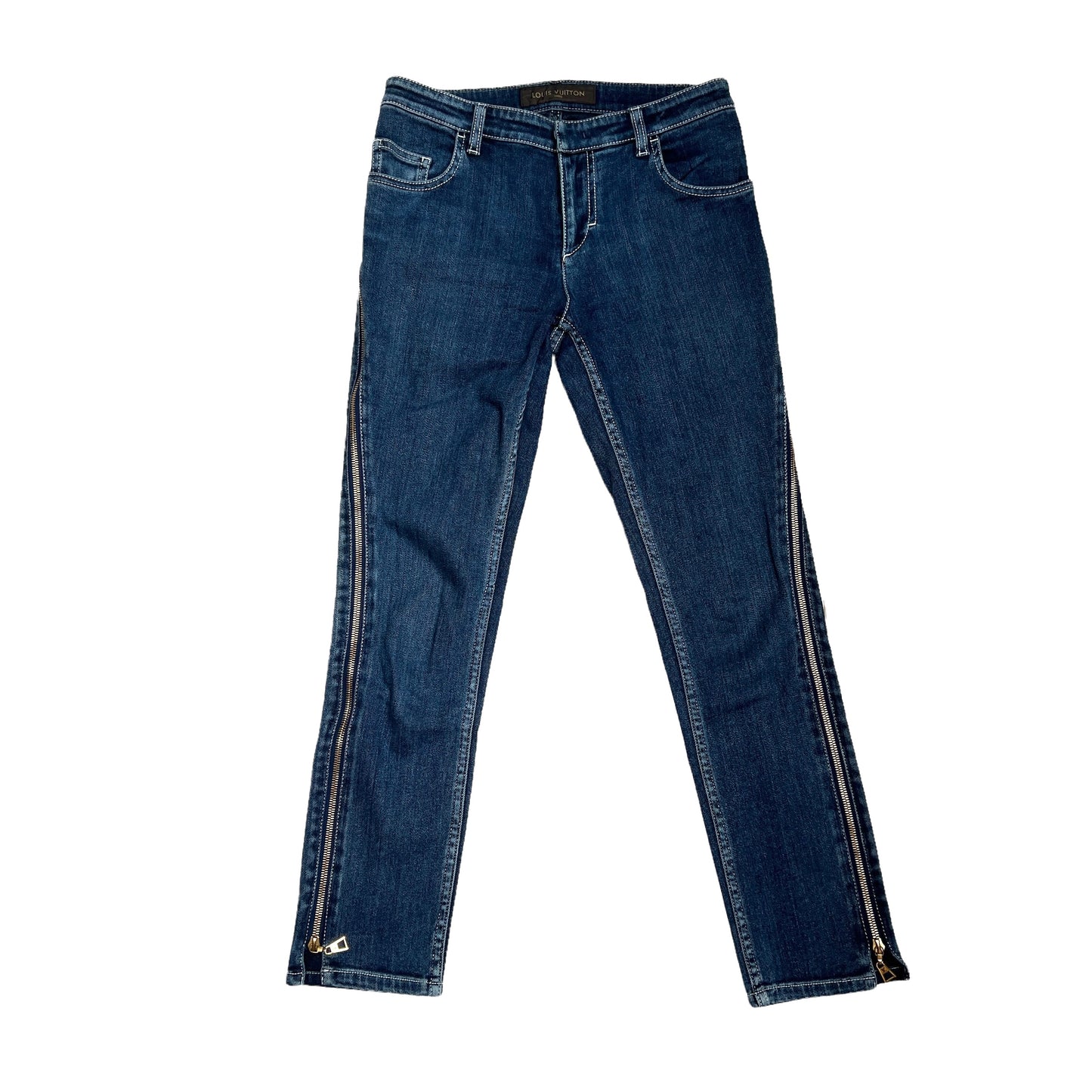 Blue Jeans with Zippers - S