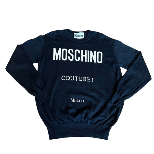 Black Wool Sweater - S