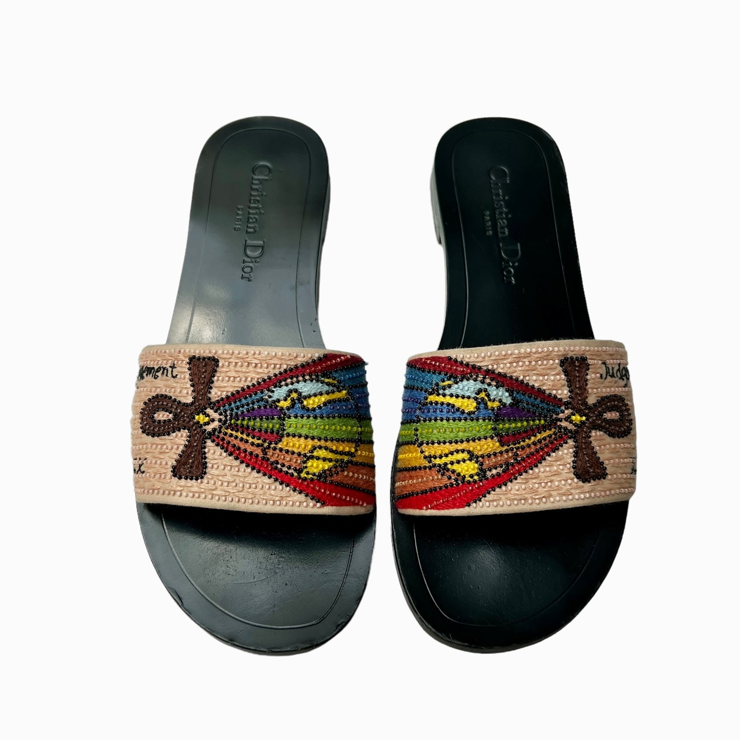 Beaded Rainbow Slides - 7.5
