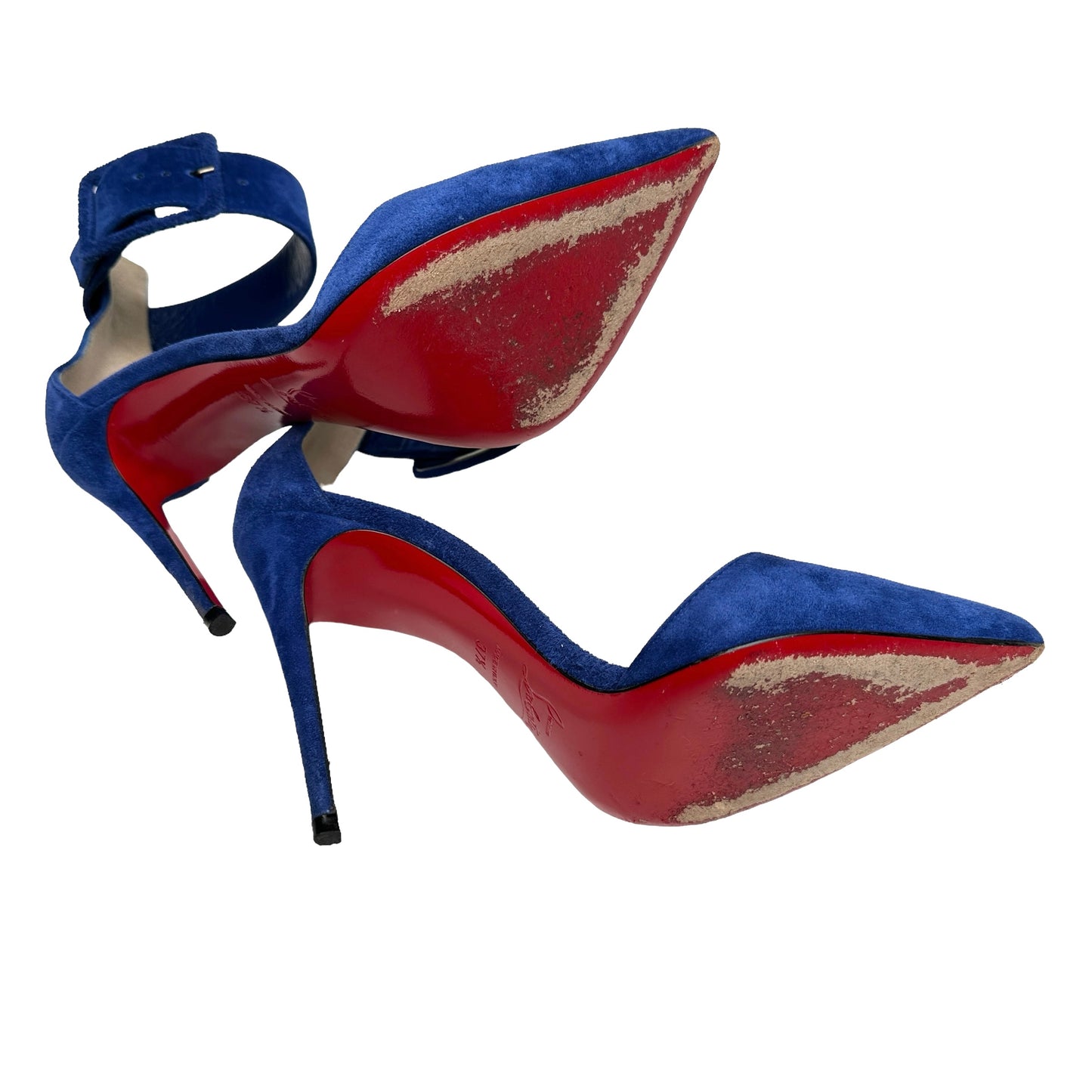 Blue Suede High Heels - 7.5