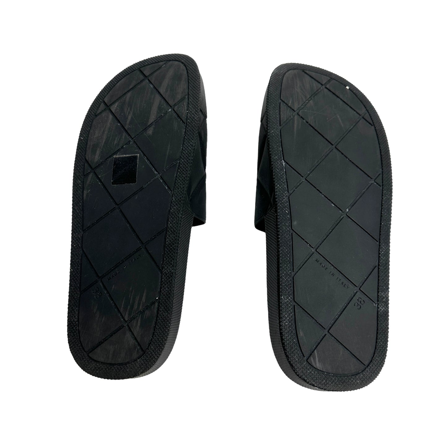 Black Rubber Slides - 8
