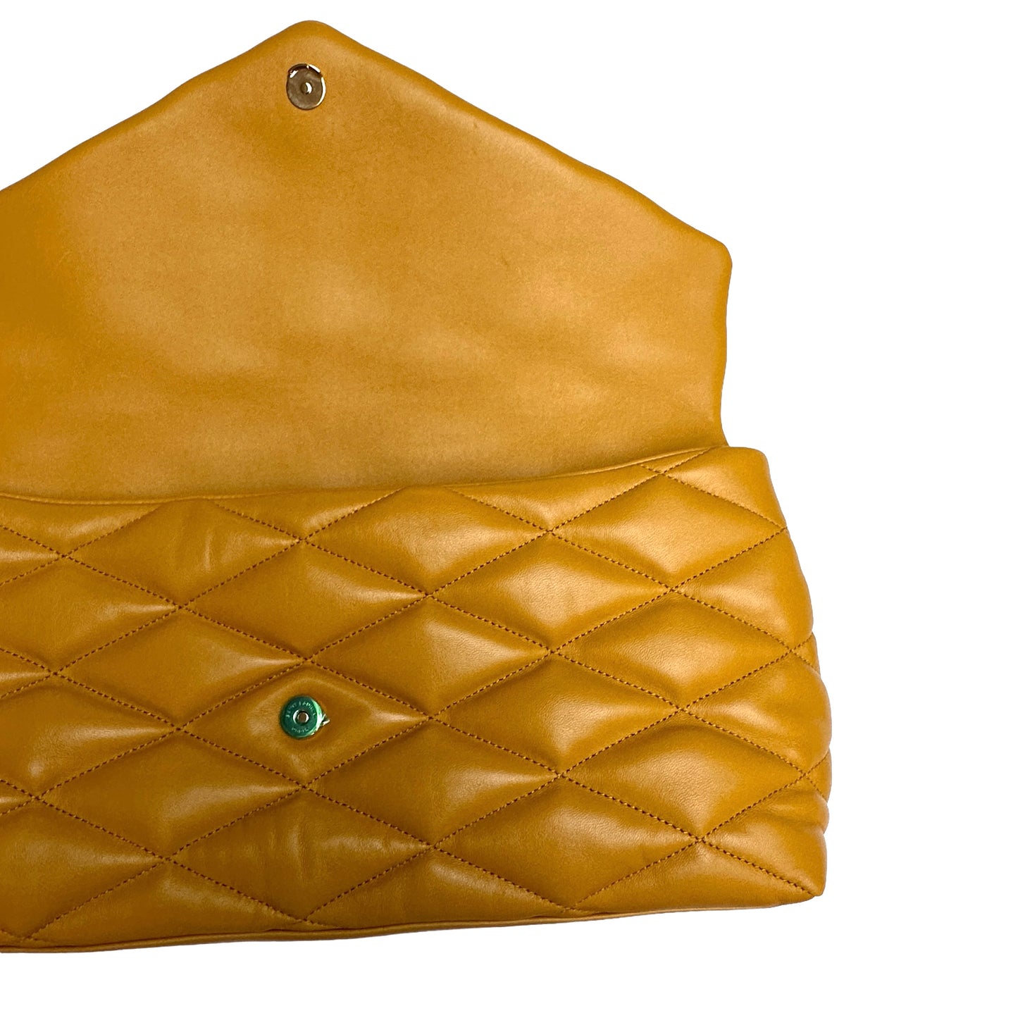 Sade Yellow Puffer Clutch