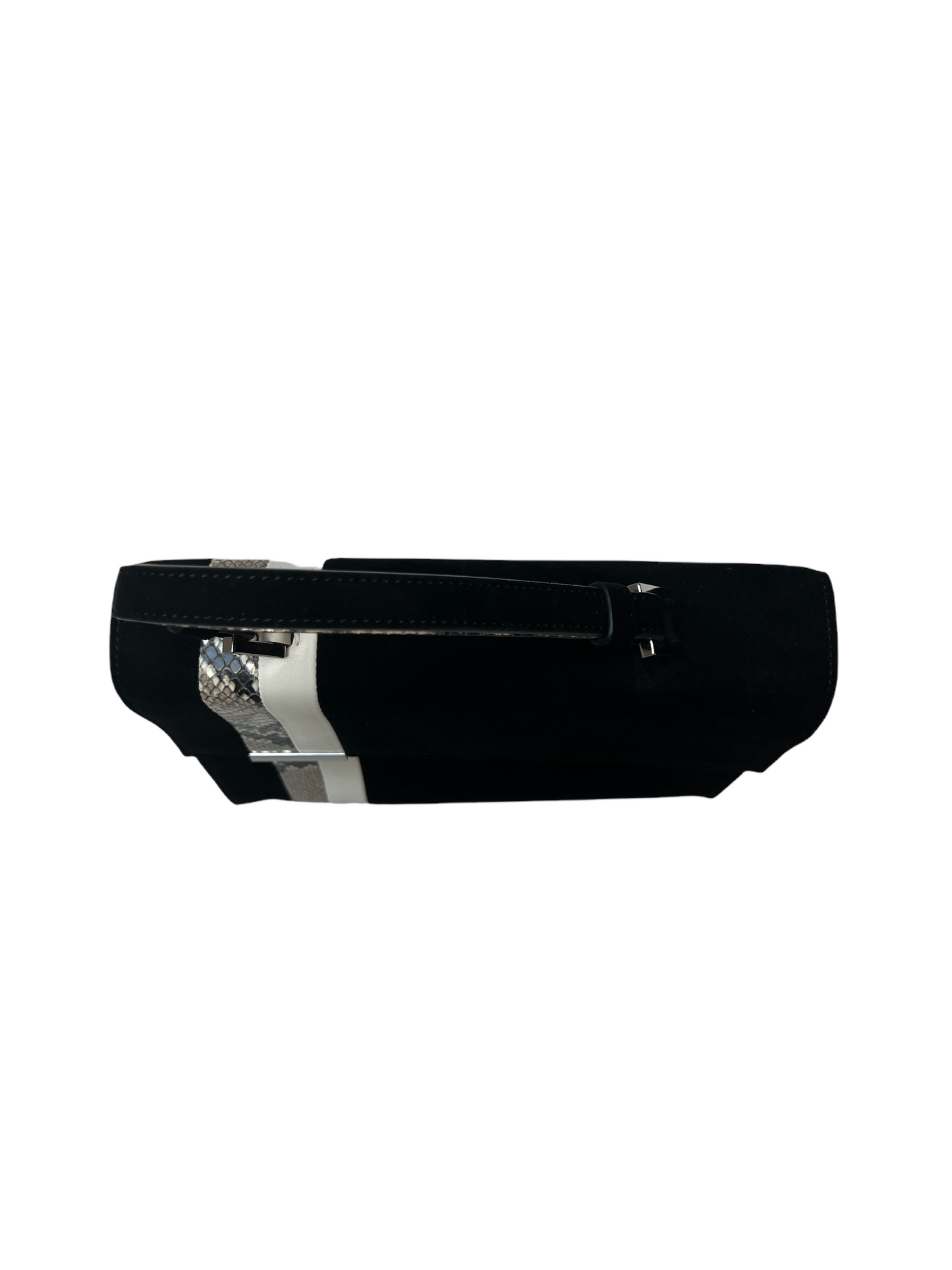 Black Suede Handle Bag