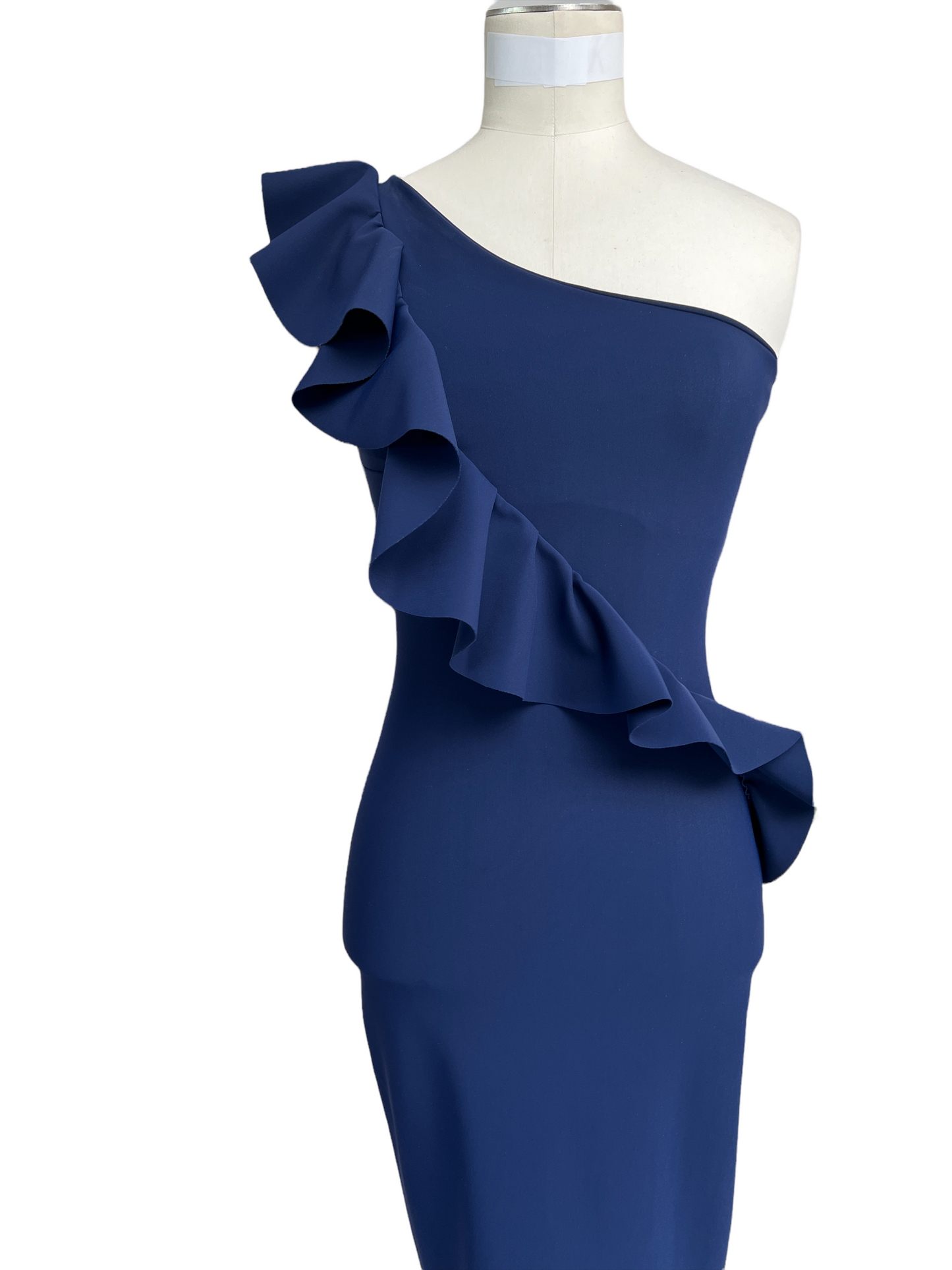 Blue One Shoulder Long Gown - S
