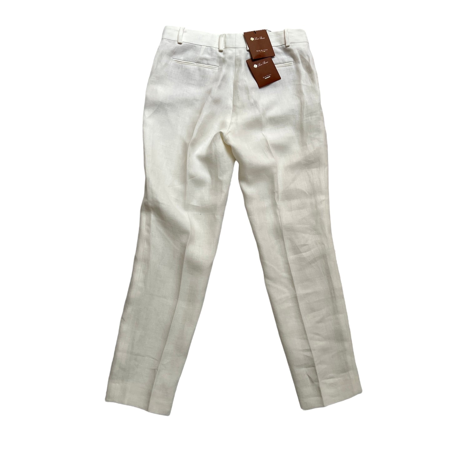 Linen White Pants - M