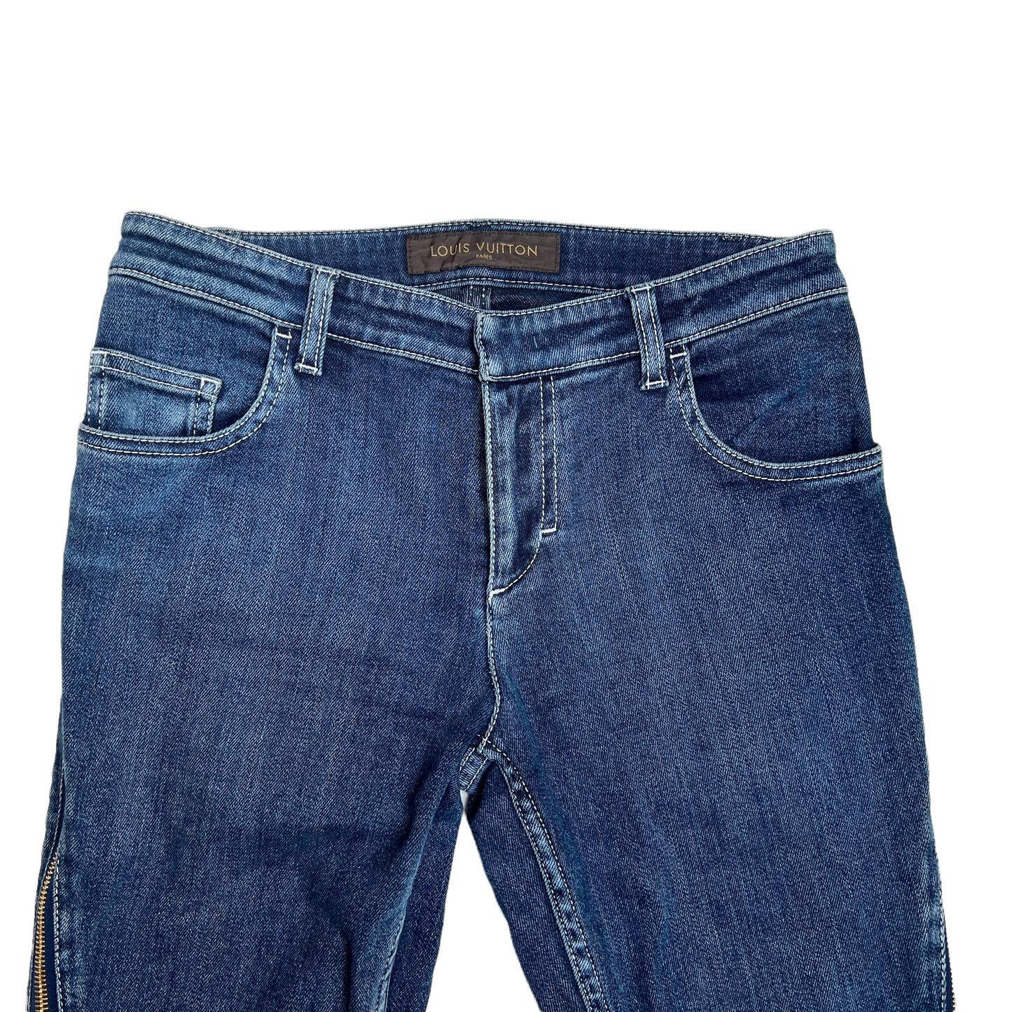 Blue Jeans with Zippers - S
