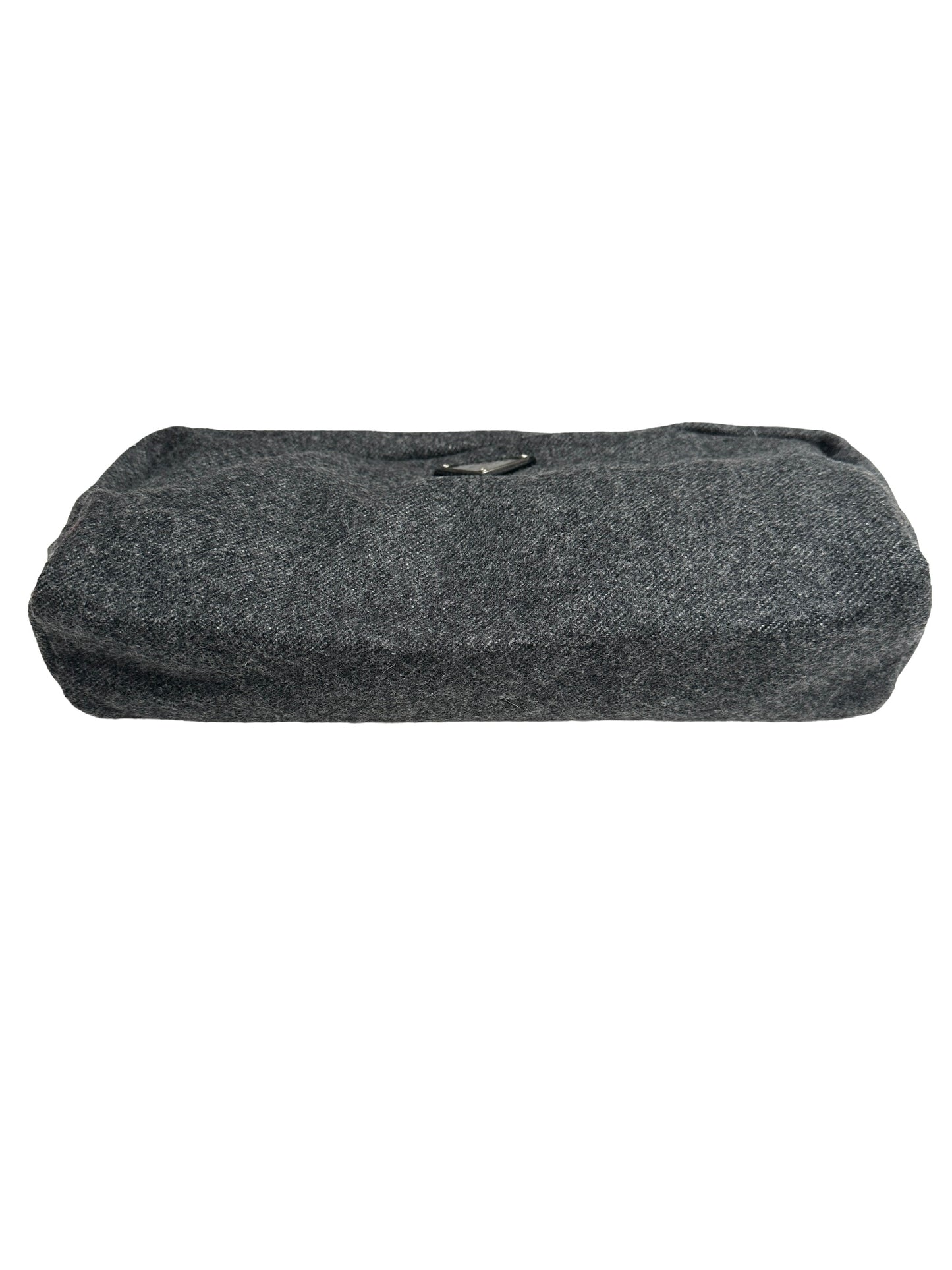 Grey Wool Cosmetic Bag