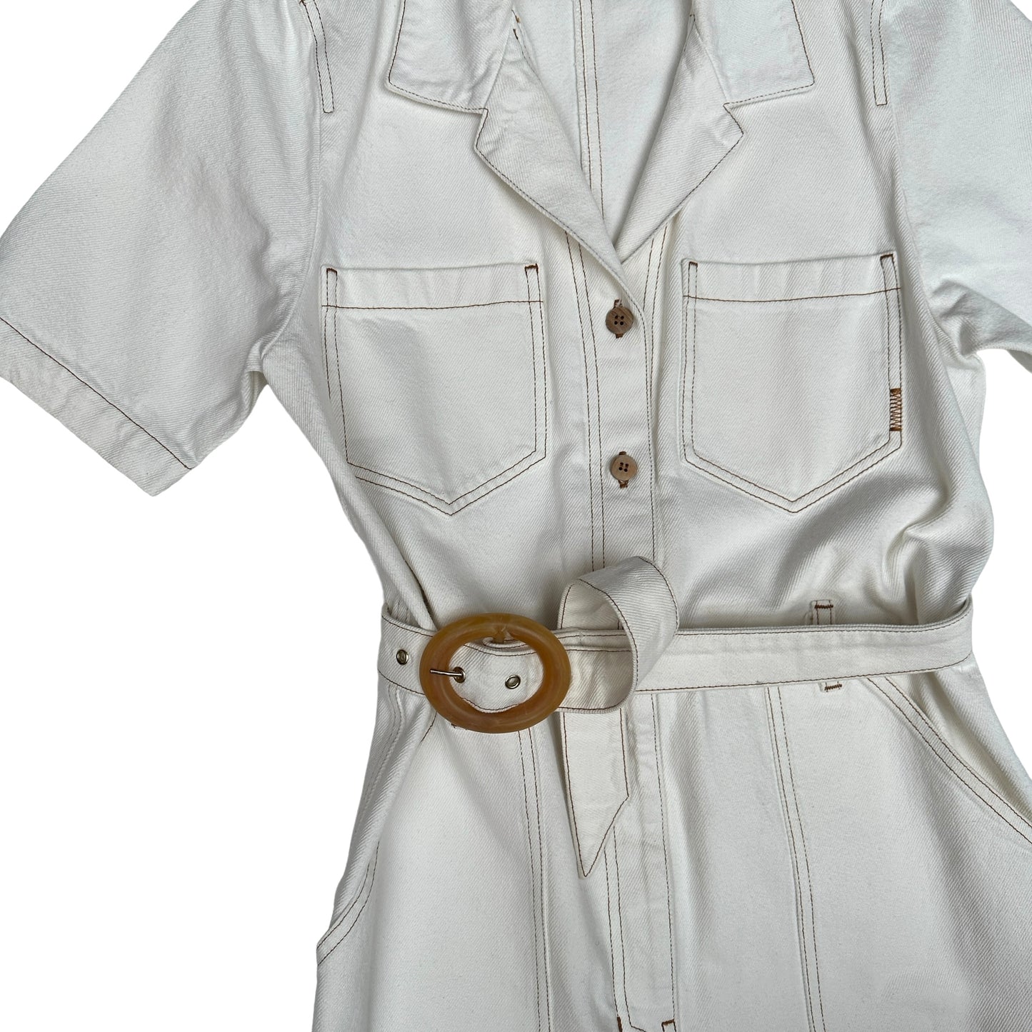 Cream Overalls - S