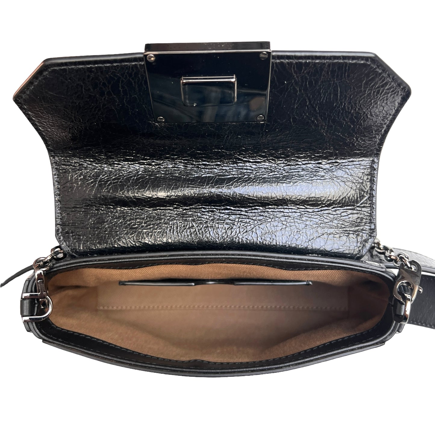 Black Leather Convertible Bag