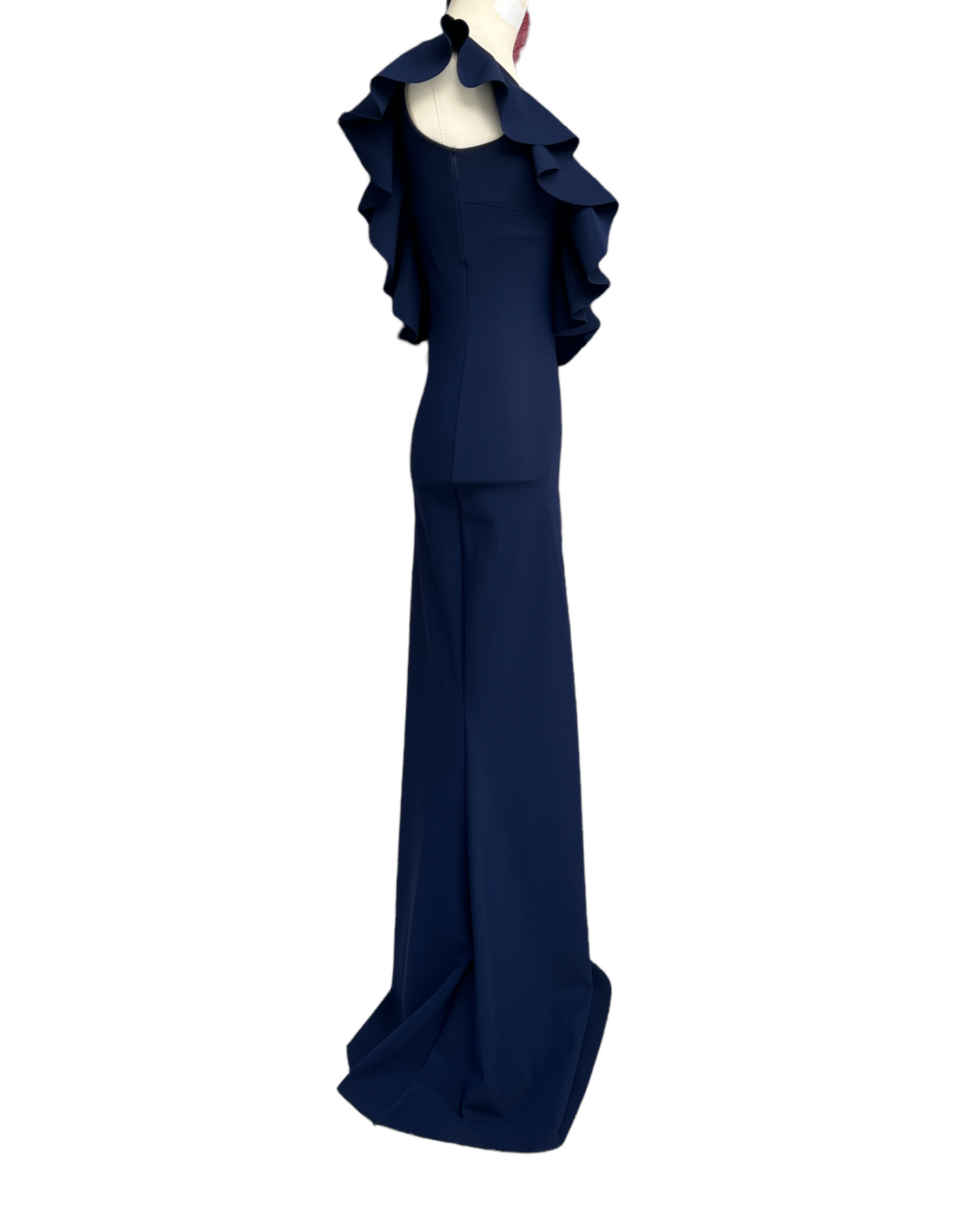 Blue One Shoulder Long Gown - S