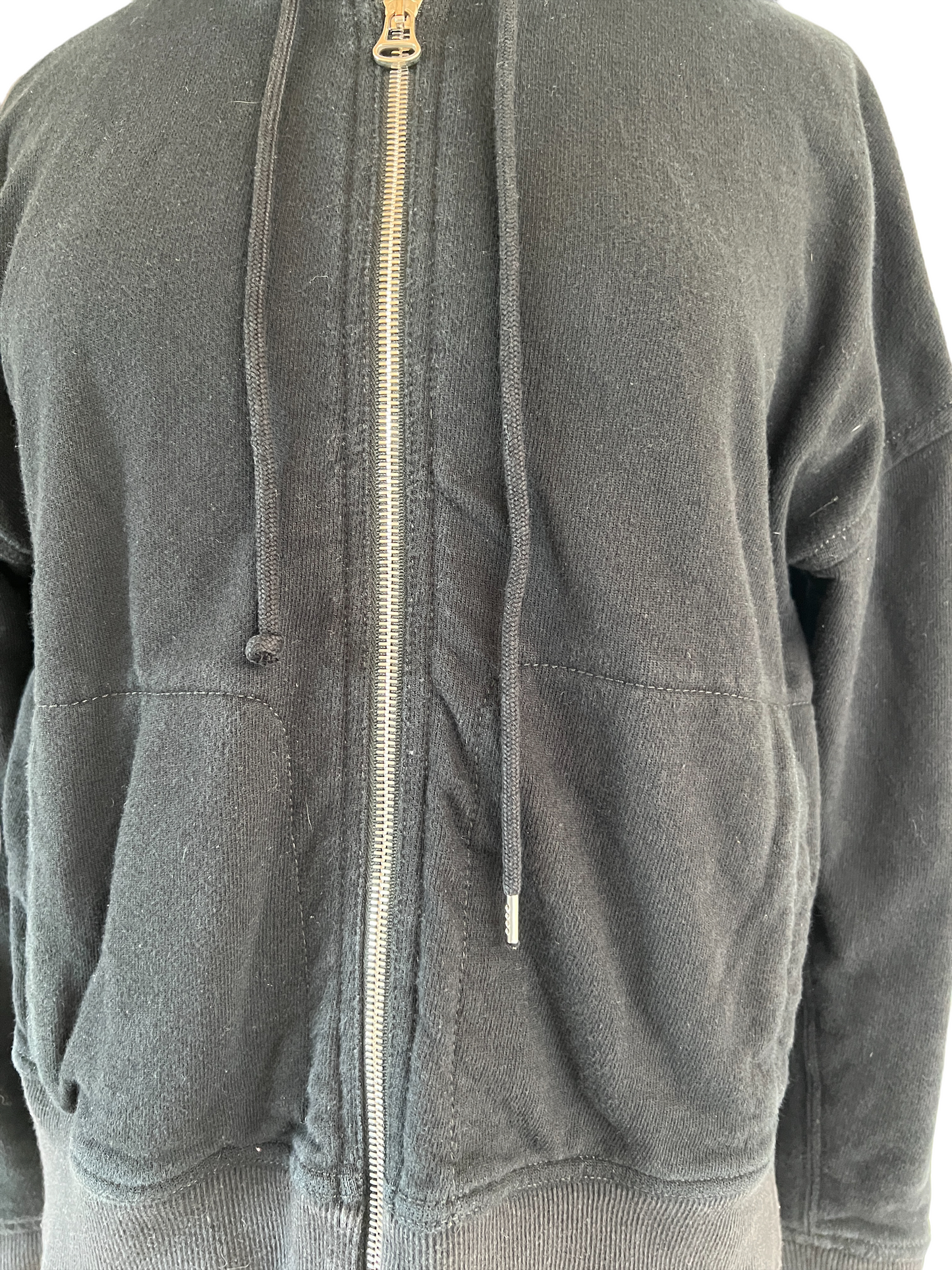 Black Cotton Hoodie - 1