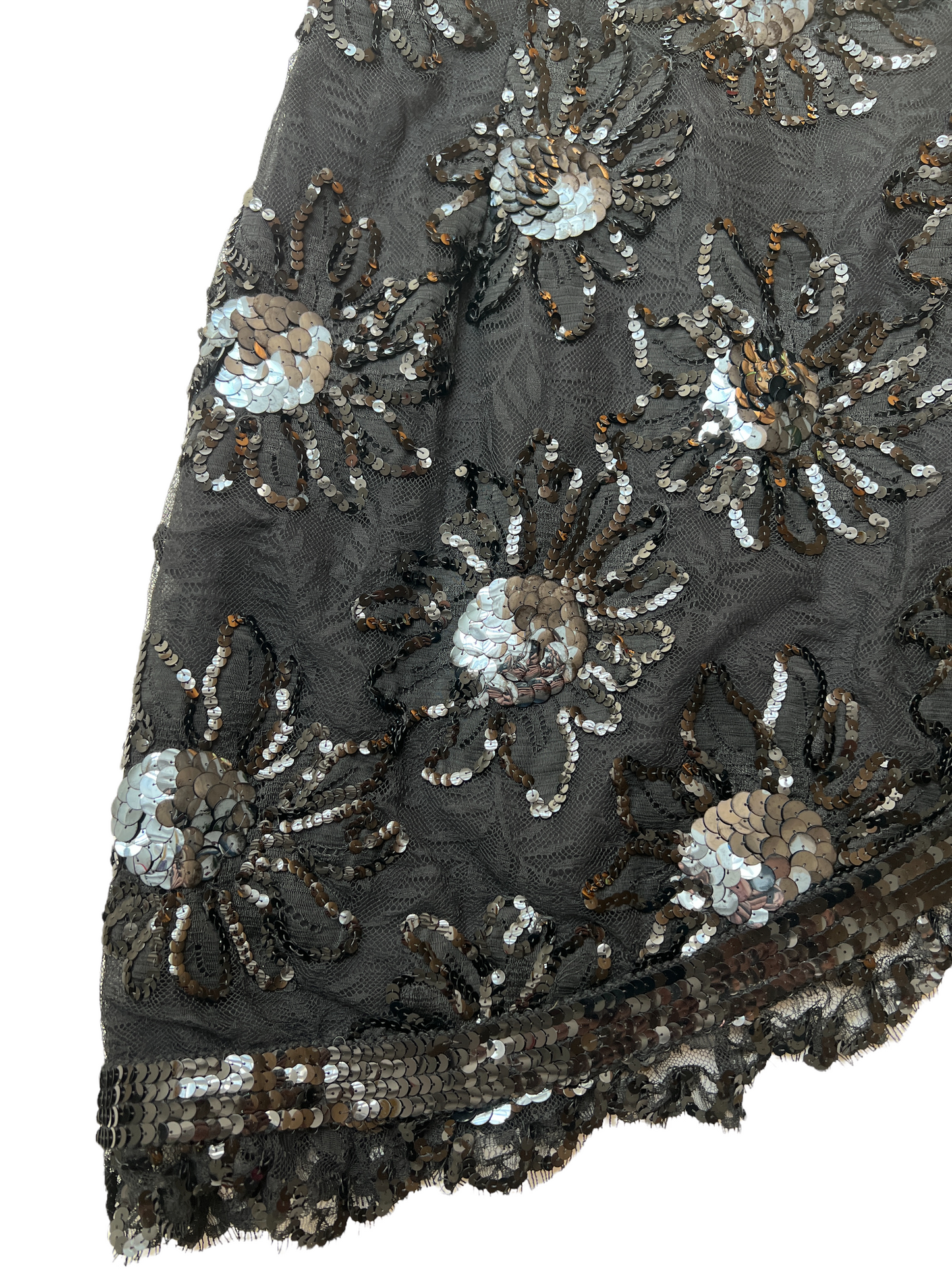 Vintage Black Dress with Sequins - S